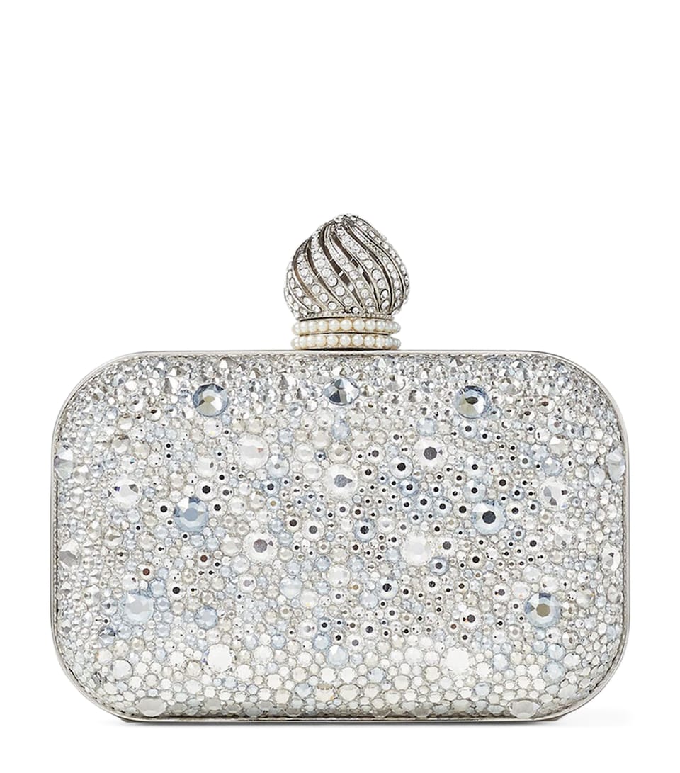 Jimmy Choo Micro Cloud Crystal-Embellished Clutch Bag Crystal