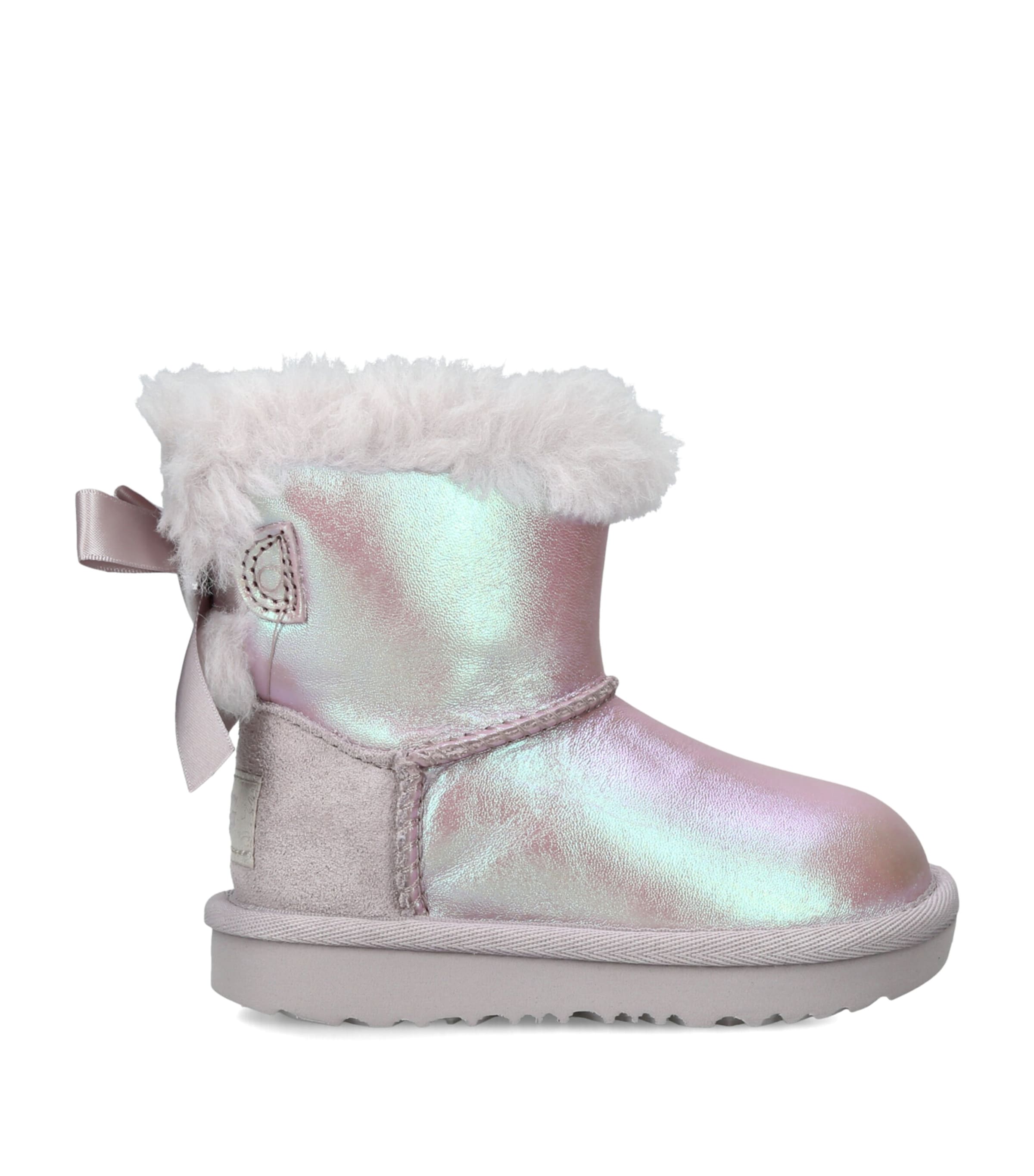 UGG Kids Suede Frosted Baily Bow II Boots Lilac