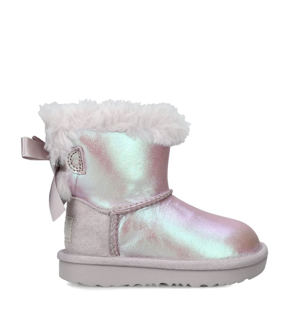 UGG Kids Suede Frosted Baily Bow II Boots Lilac