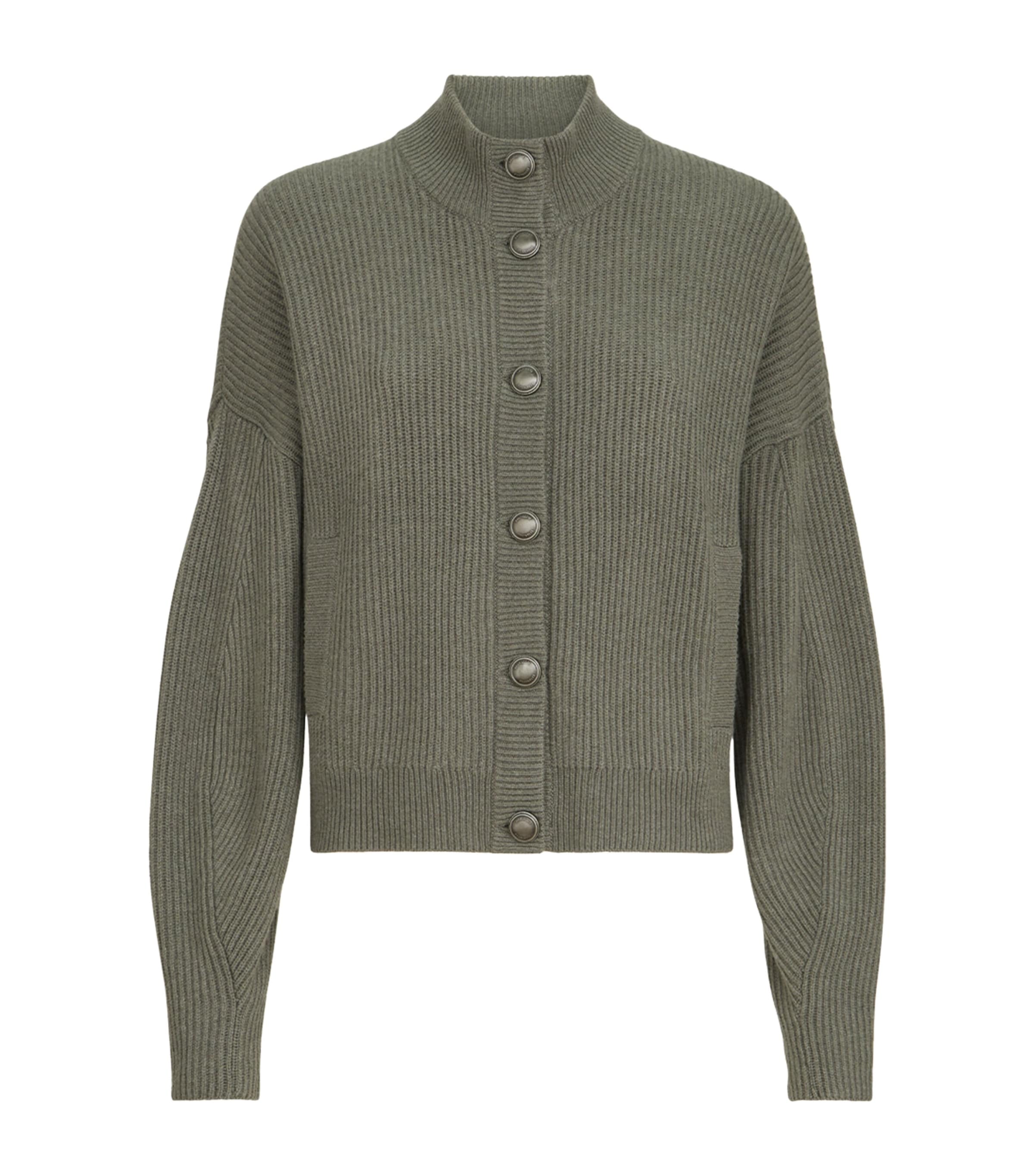 Brunello Cucinelli Womens Cashmere Rib-Knit Cardigan Dark Green