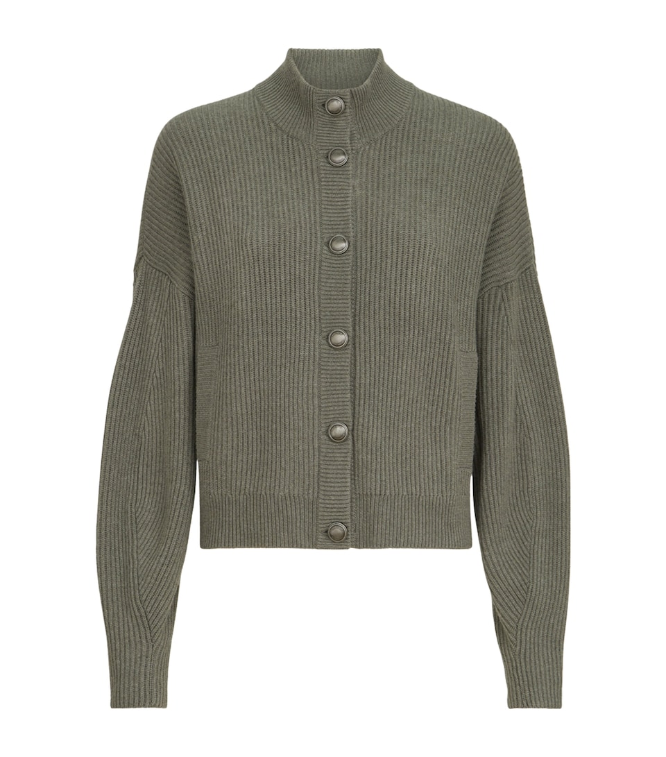 Brunello Cucinelli Womens Cashmere Rib-Knit Cardigan Dark Green