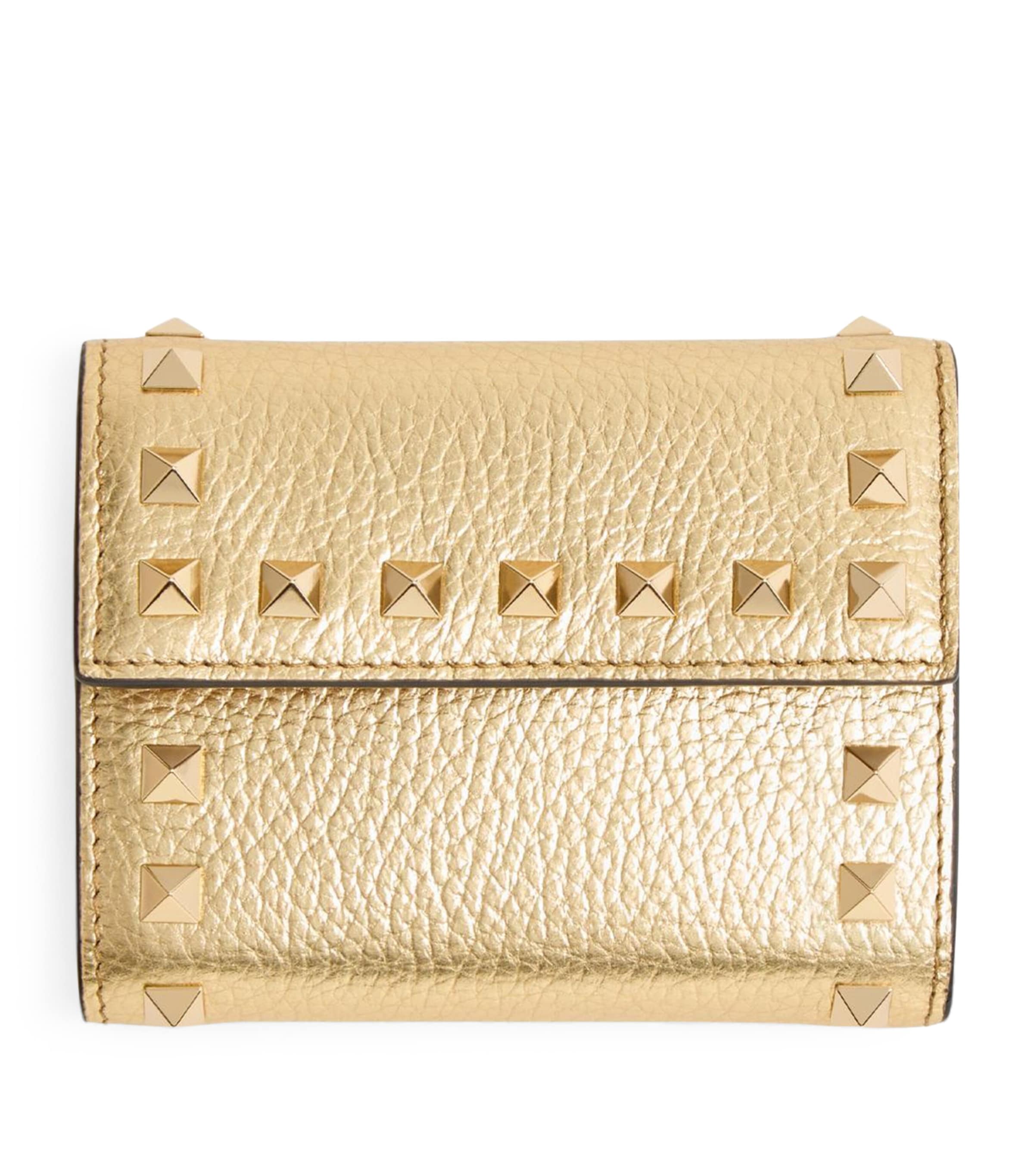 【Valentino】ROCKSTUD FRENCH WALLET◆6W2P0P39VSH Valentino Rockstud Spike Zip Around French Wallet