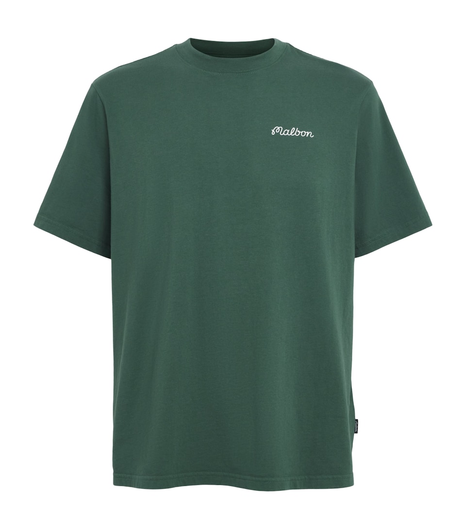Malbon Mens Cotton Bermuda Baldwin T-Shirt Forest Green