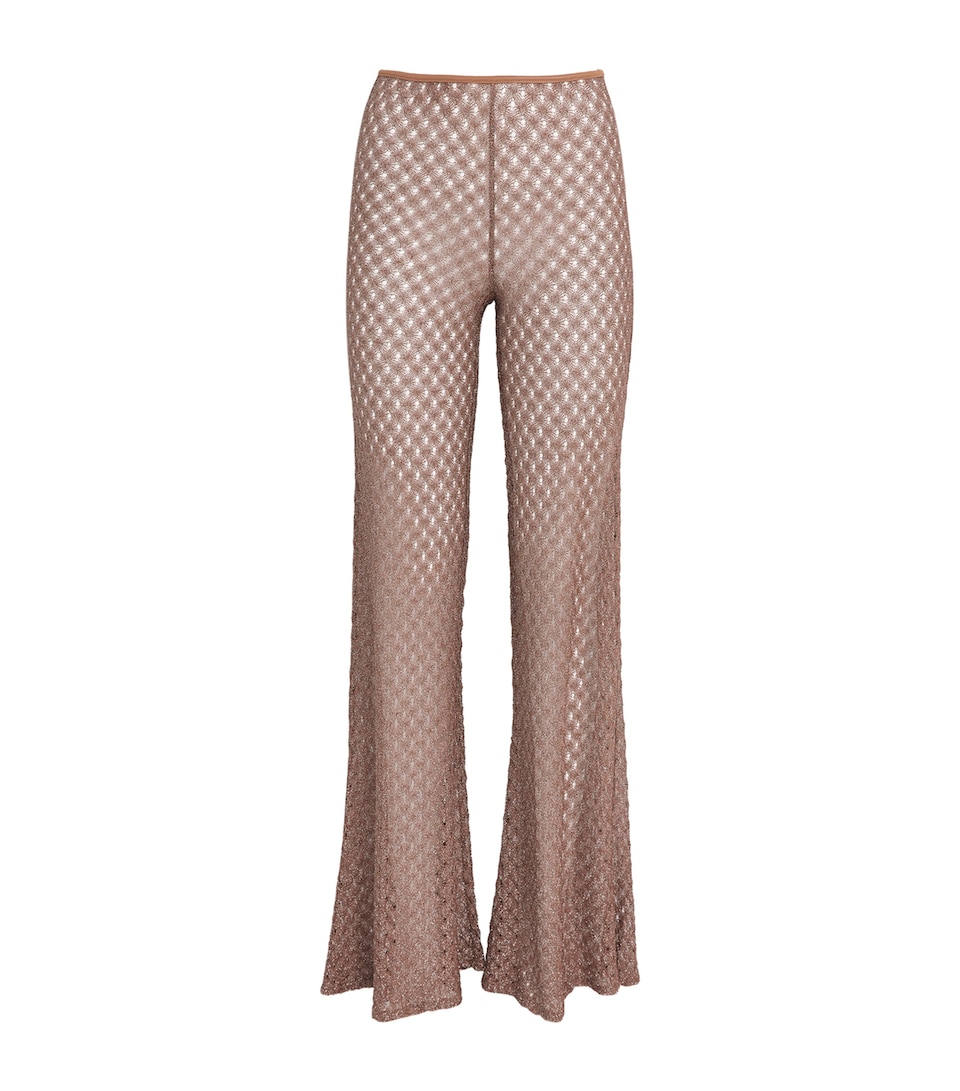 Lamé Flared Trousers