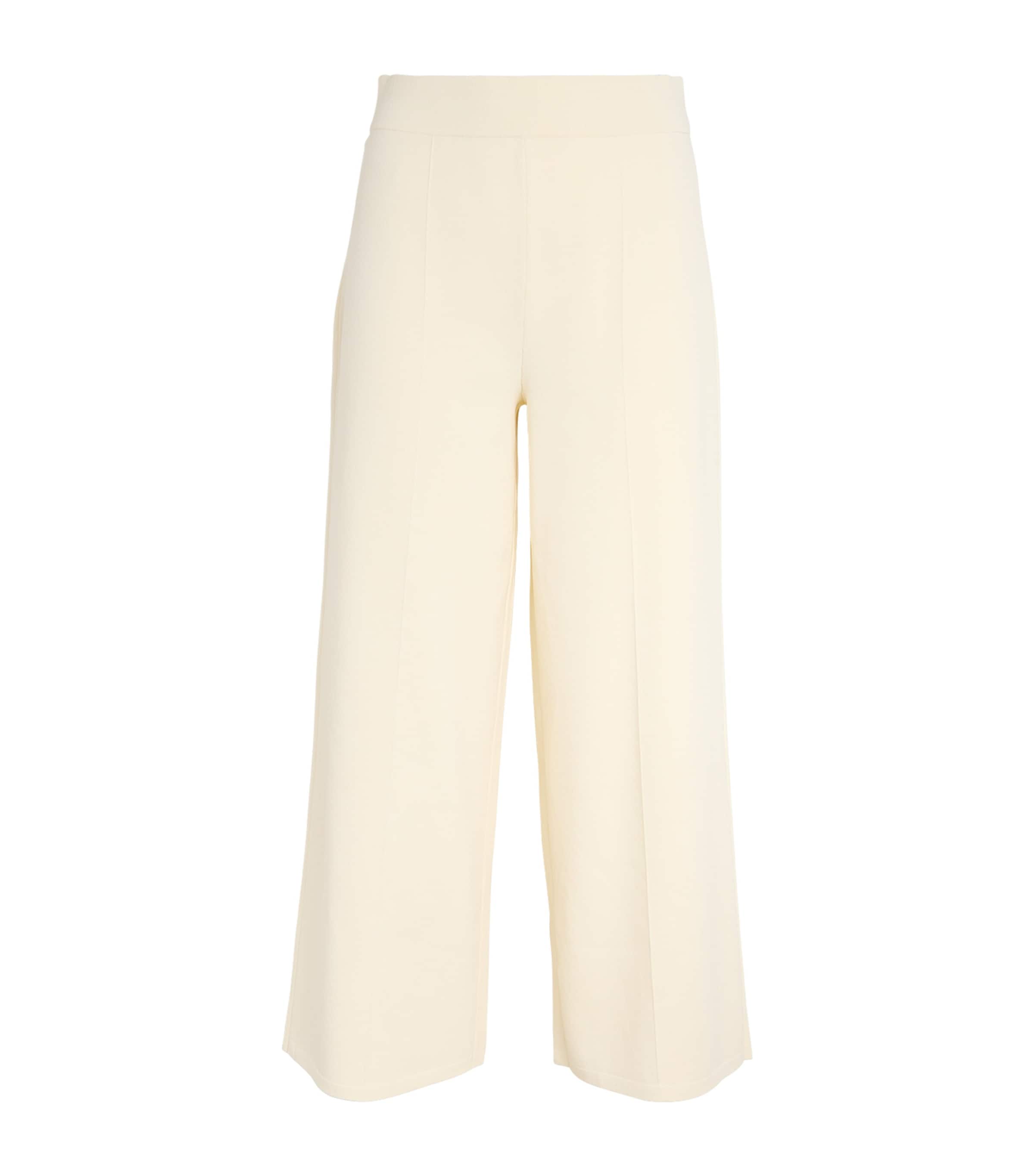 Stretch-Knit Wide-Leg Trousers