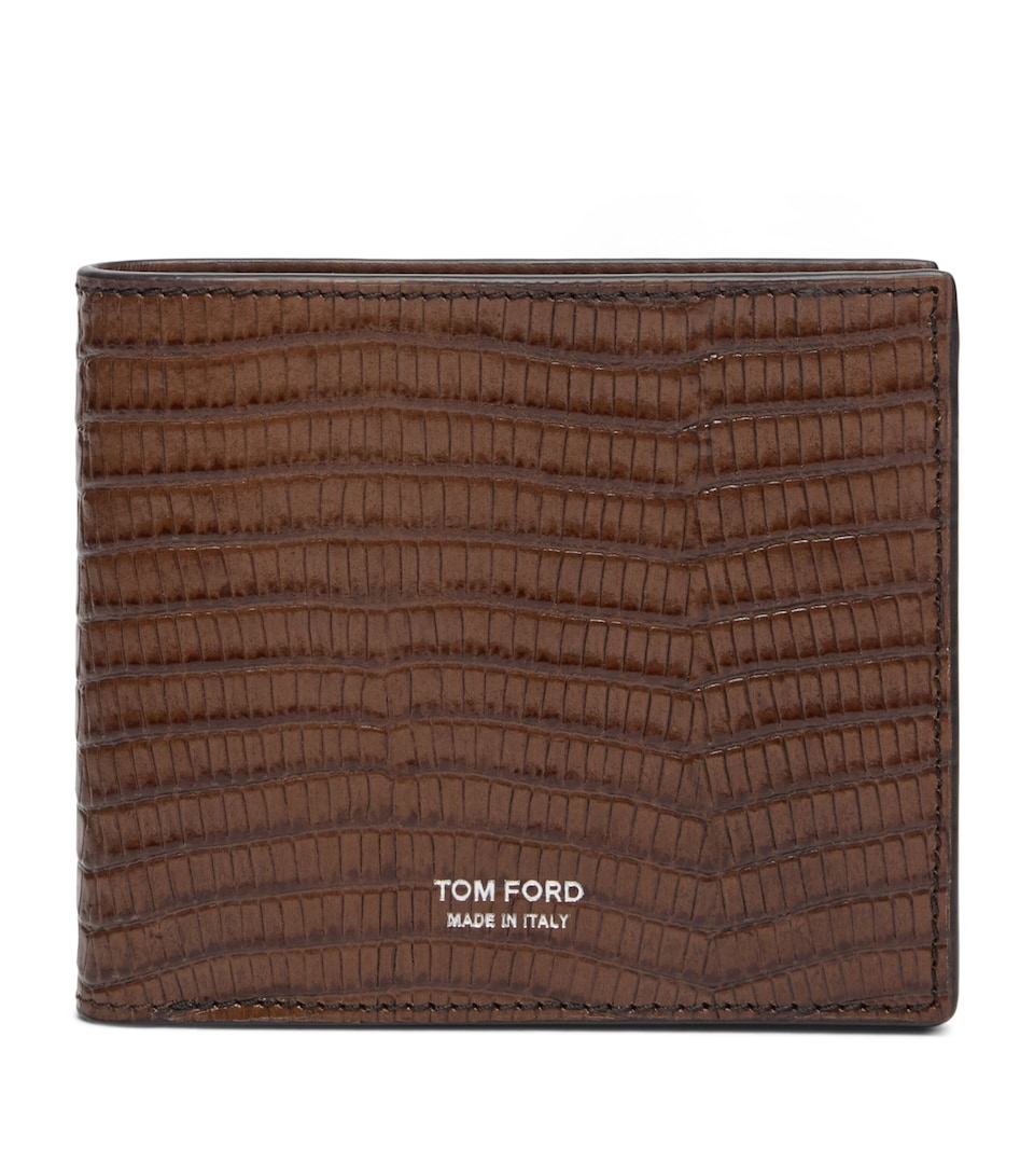 TOM FORD Calfskin Scale-Effect Wallet Ebn