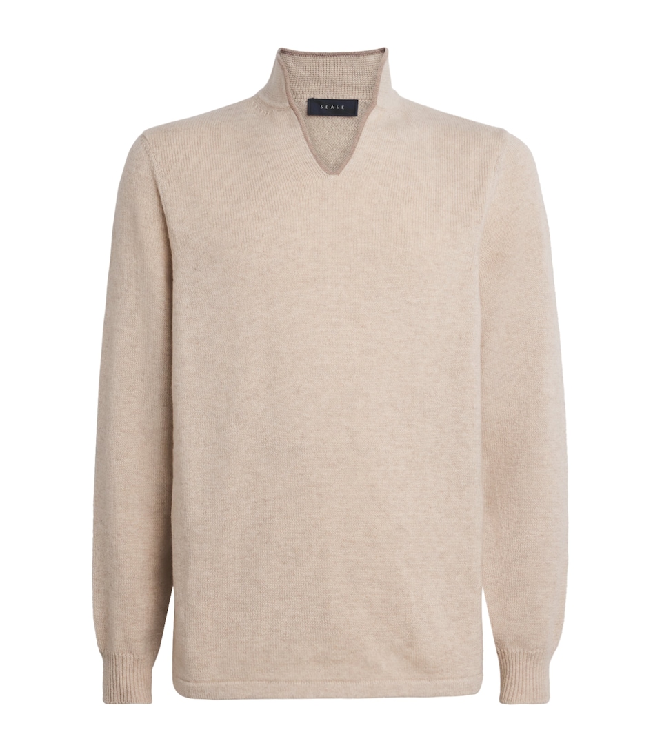 Sease Mens Cashmere Ellen Sweater Oyster
