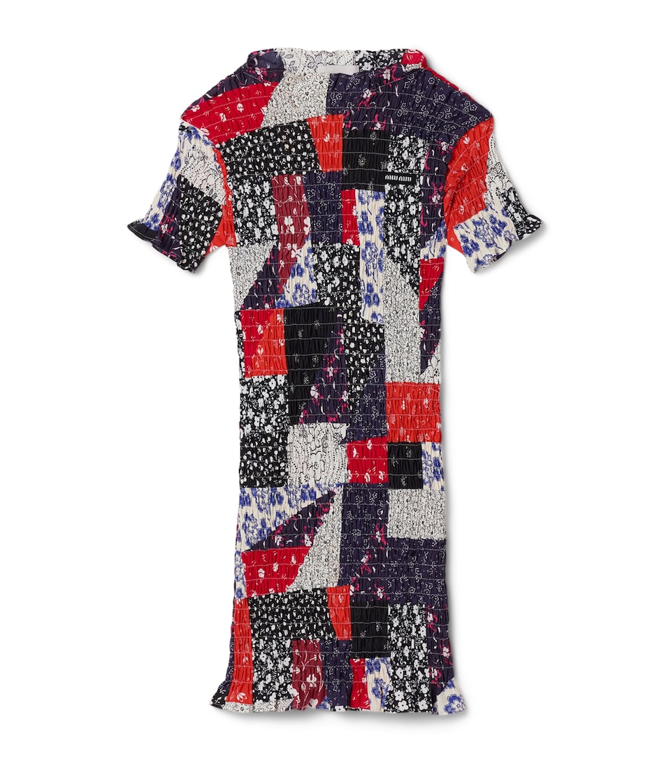 Patchwork Print Mini Dress