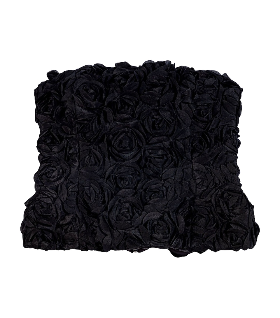 Maje Womens Flower-Embellished Bustier Top Black