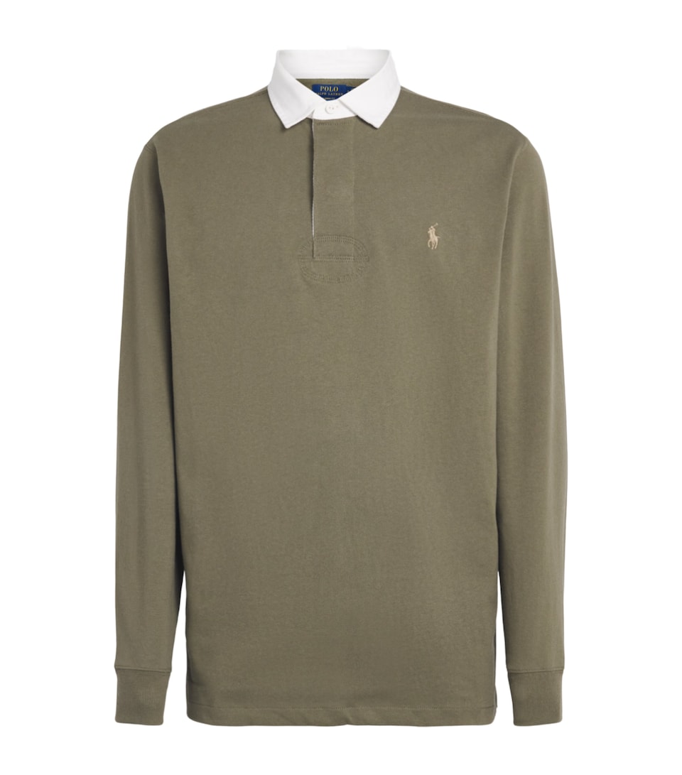 Polo Ralph Lauren Mens Cotton The Iconic Rugby Shirt Cruise Olive