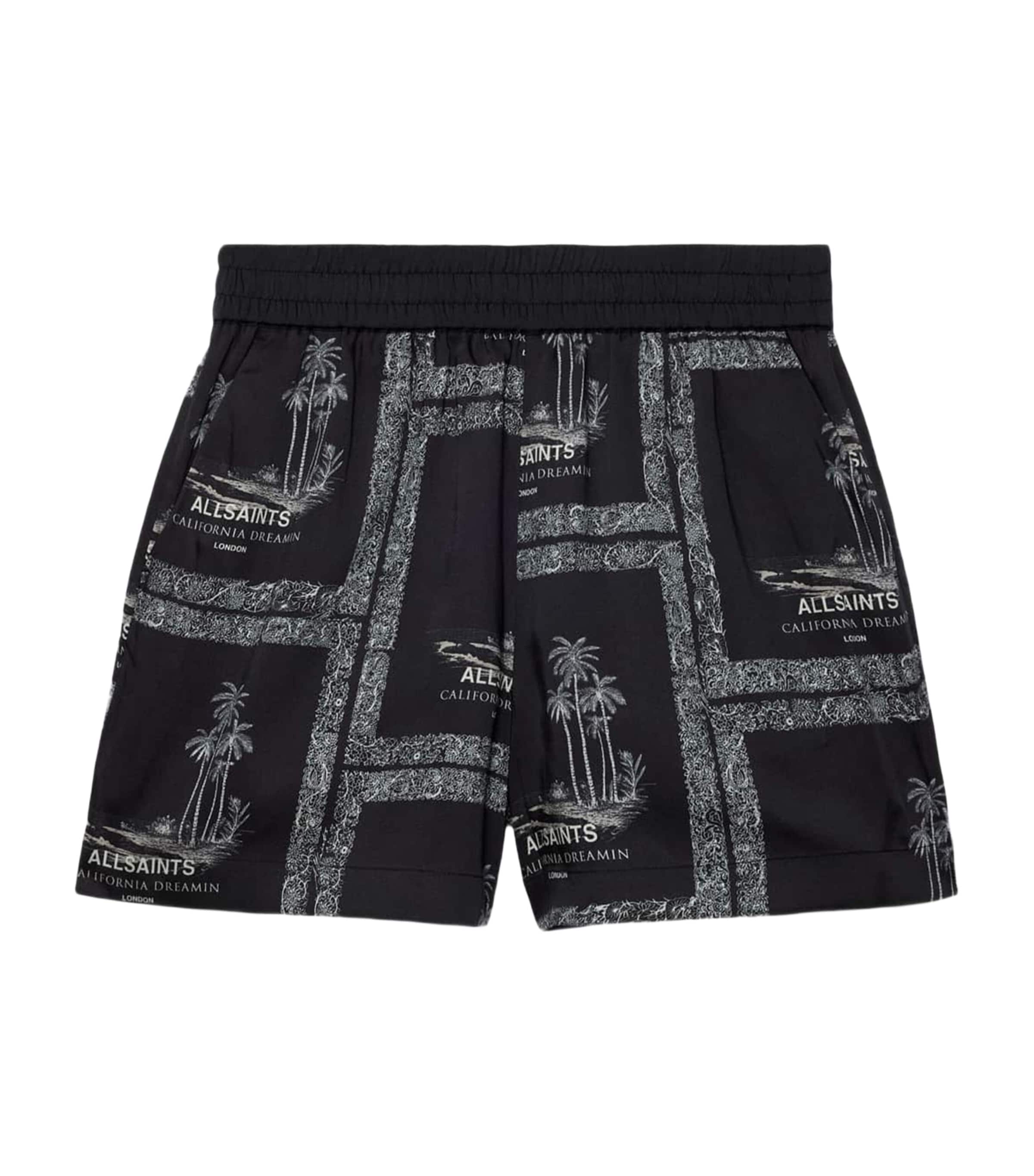 AllSaints Womens Lightweight Lettie Shorts Waimea Black