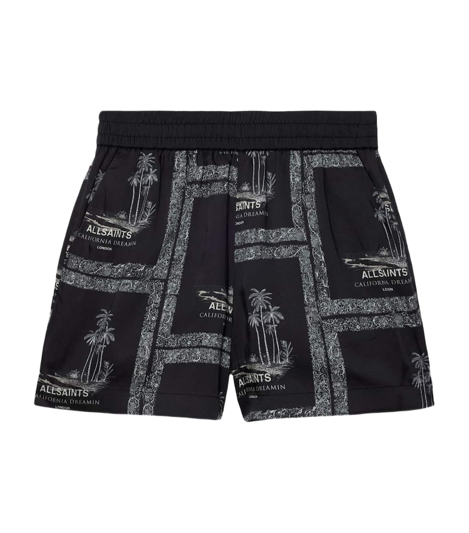 AllSaints Womens Lightweight Lettie Shorts Waimea Black