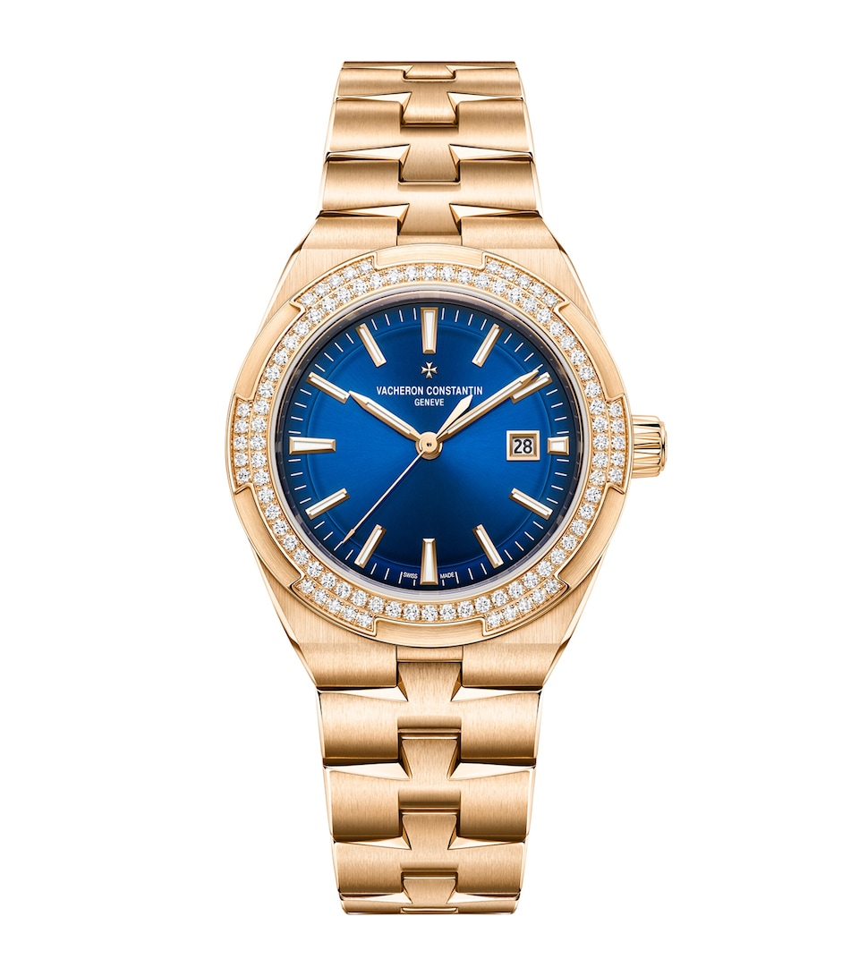 Vacheron Constantin Rose Gold and Diamond Overseas Watch 35mm Pink Gold