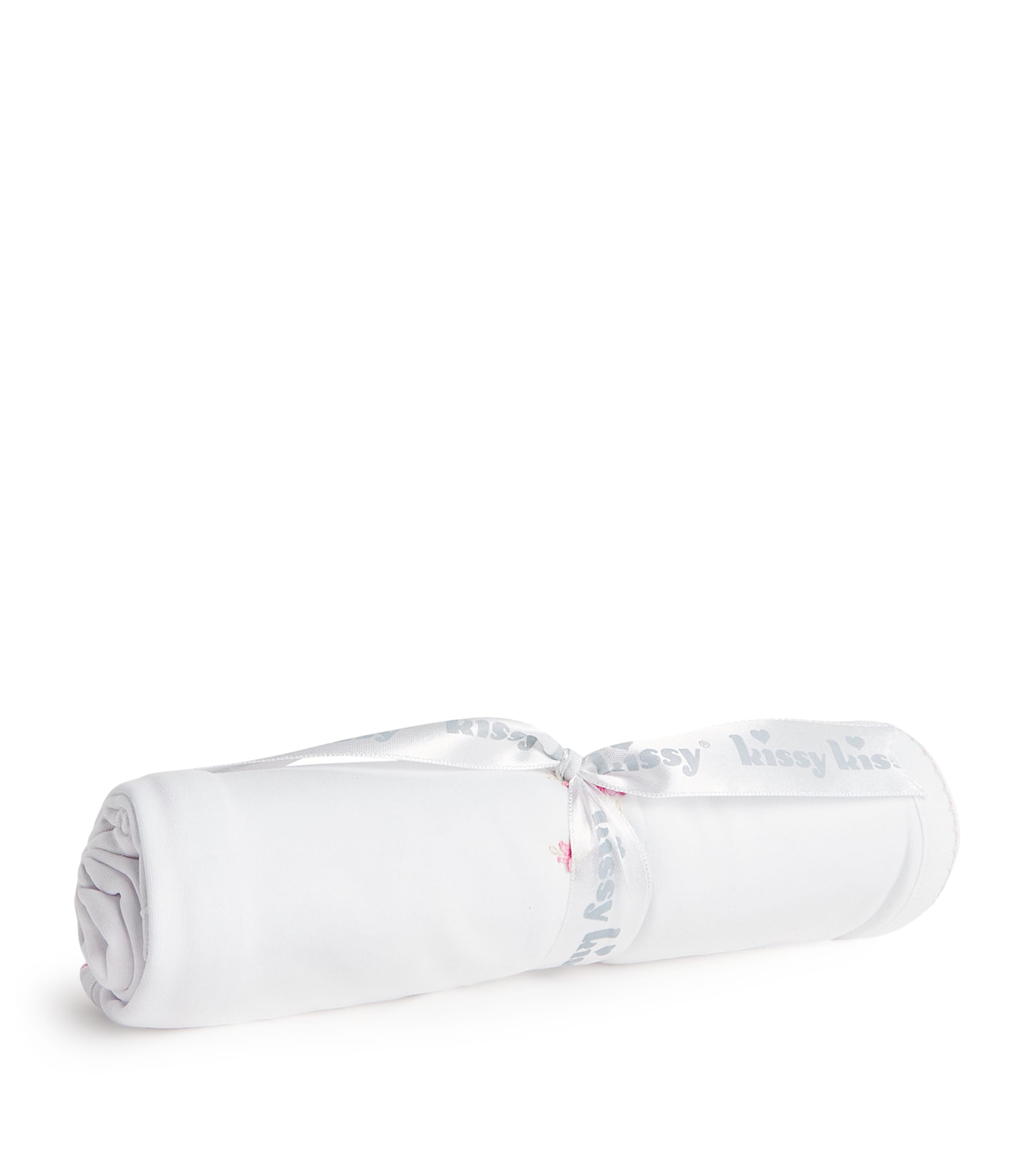 Pima Cotton Hand-Embroidered Rose Blanket