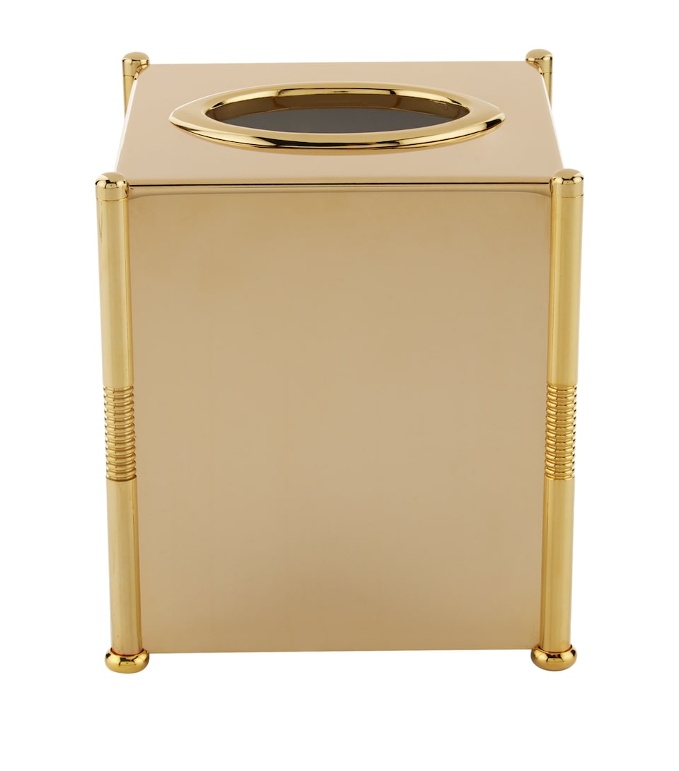 Cylinder Gold-Plated Tissue Box