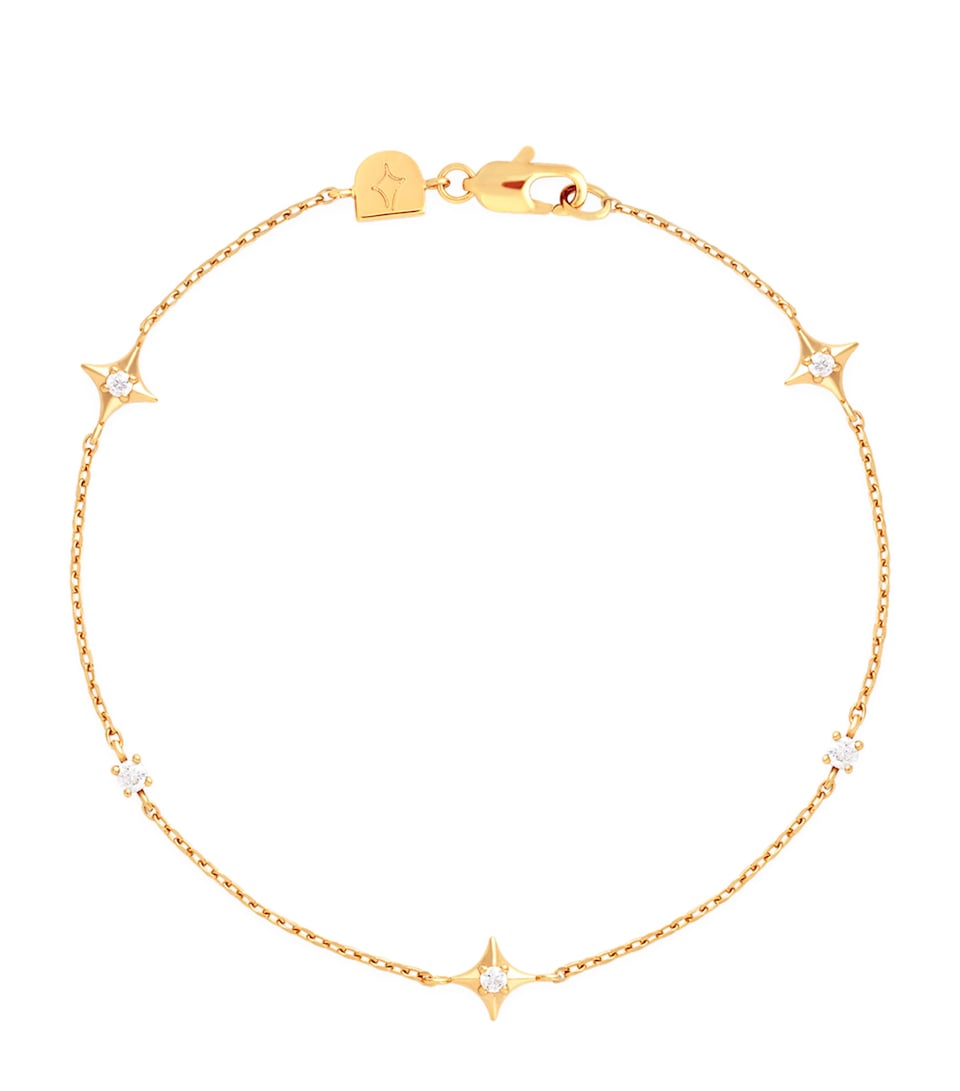 Yellow Gold-Plated Cosmic Star Bracelet