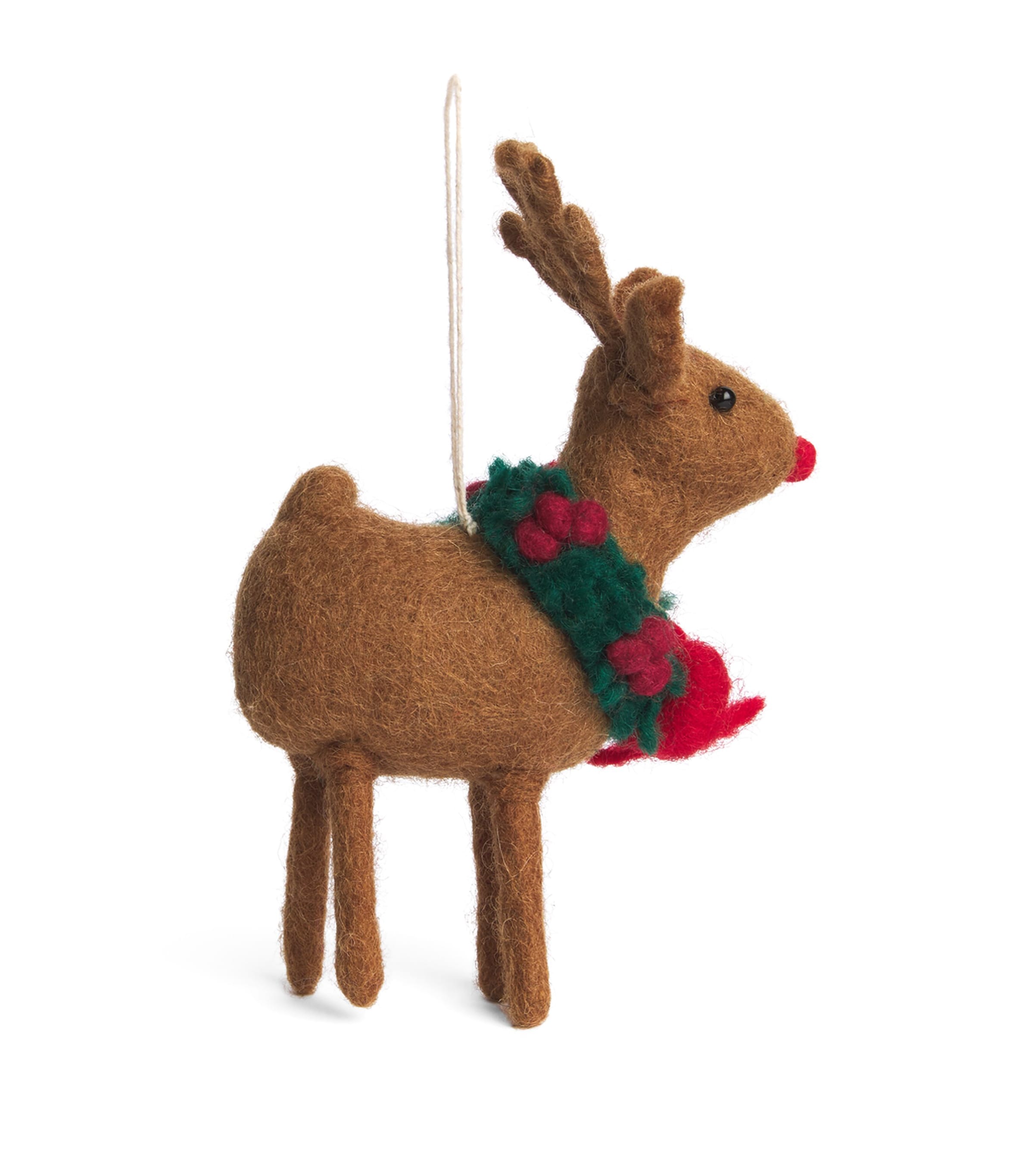Harrods Reindeer Tree Decoration Brown