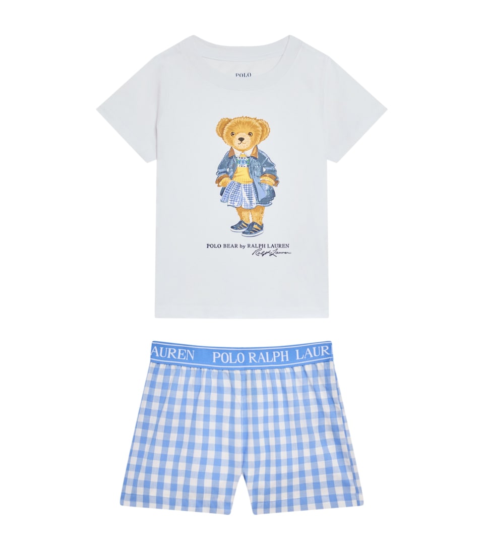 Ralph Lauren Kids Cotton Polo Bear Pyjama Set (4-6 Years) Bcsharbor Islnd Blue