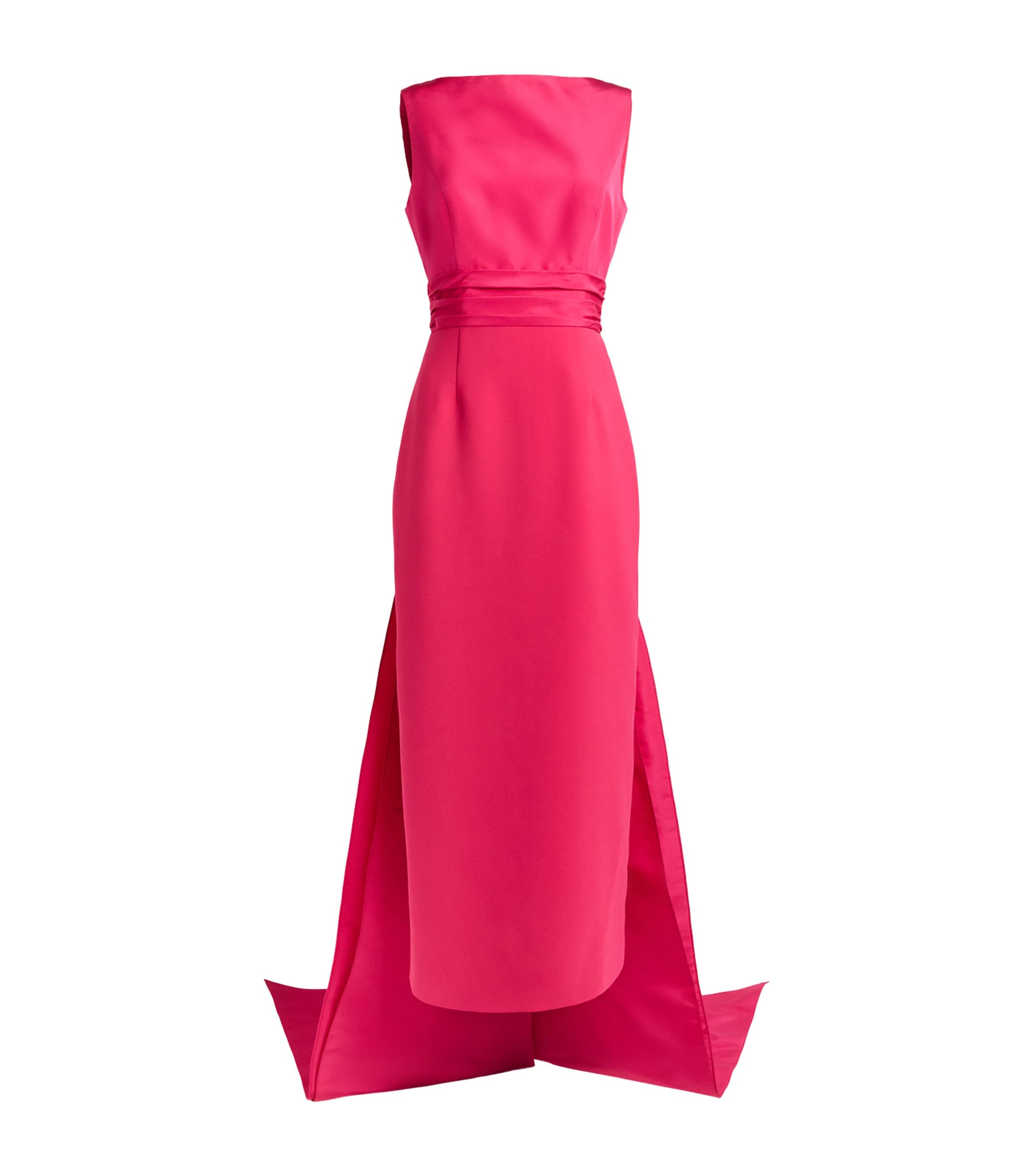 Carolina Herrera Womens Train Column Gown Cranberry