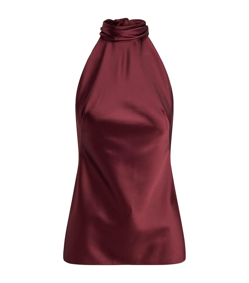 Ralph Lauren Collection Womens Chilton Halterneck Top Carmine