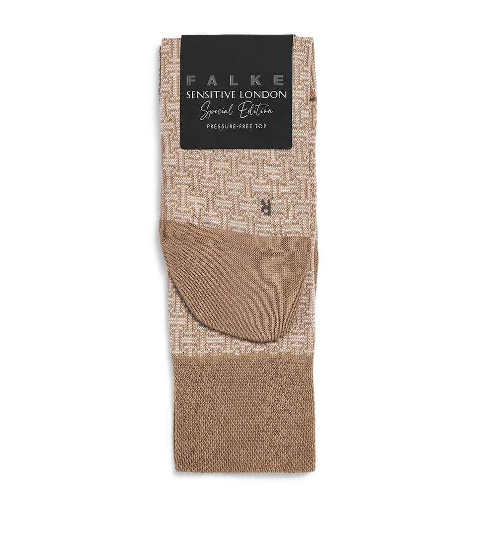 Falke Mens Cotton-Blend Sensitive London Socks Sesame