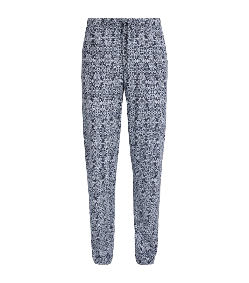 Hanro Mens Cotton Night & Day Lounge Trousers Heritage Tiles