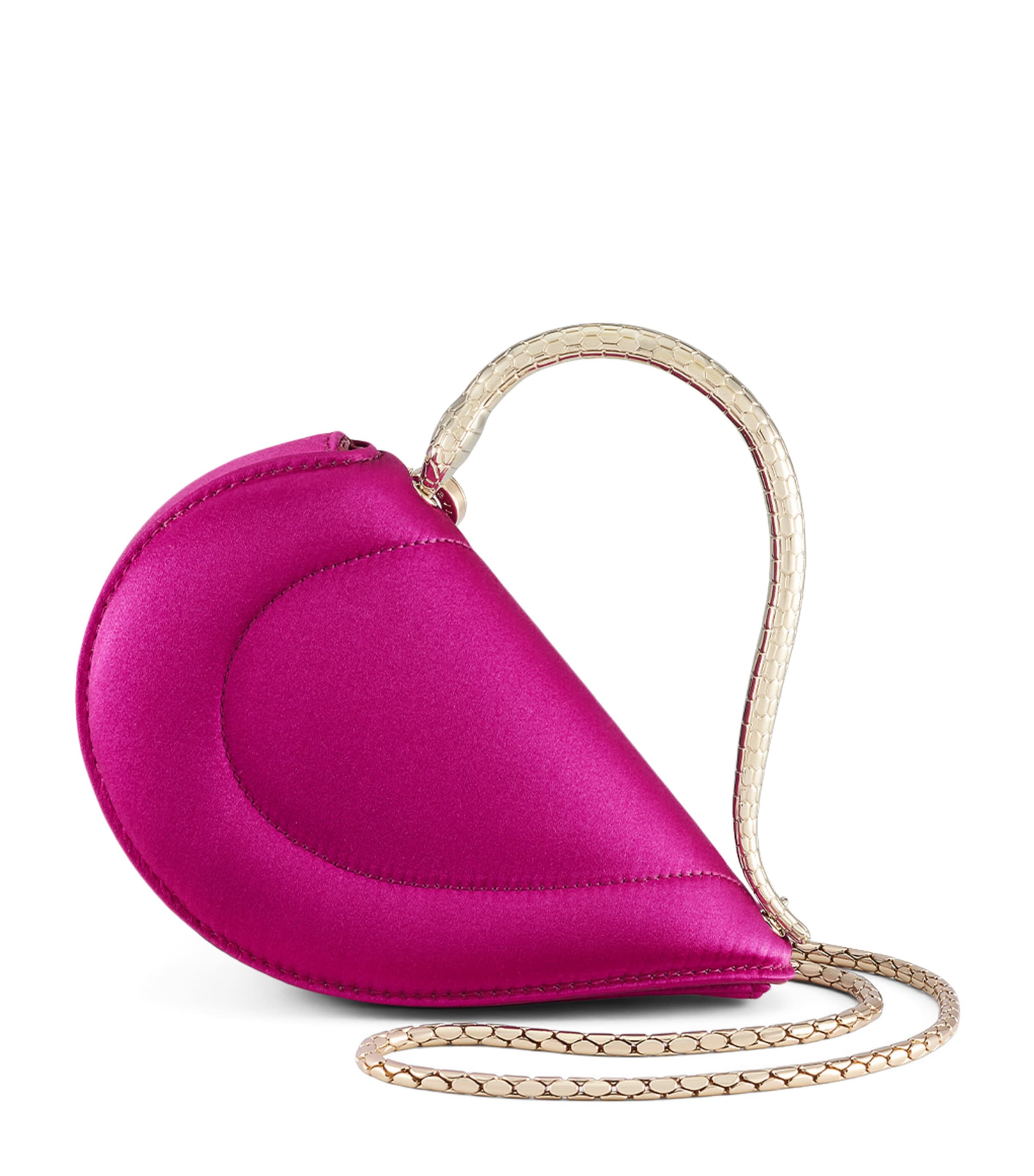 Bvlgari Mini Leather Serpenti Cuoricino Top-Handle Bag Pink