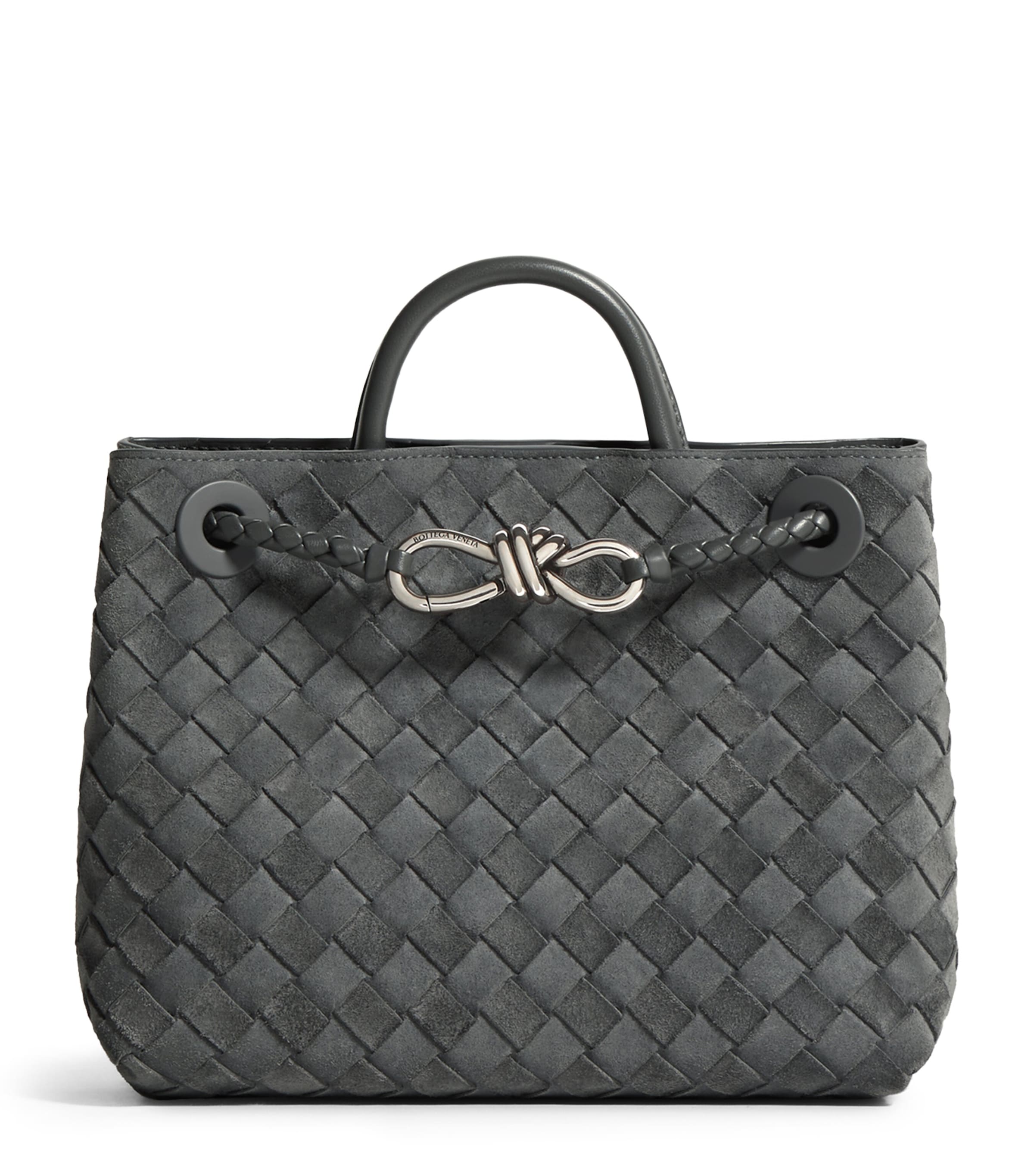 Bottega Veneta Small Suede Andiamo Top-Handle Bag