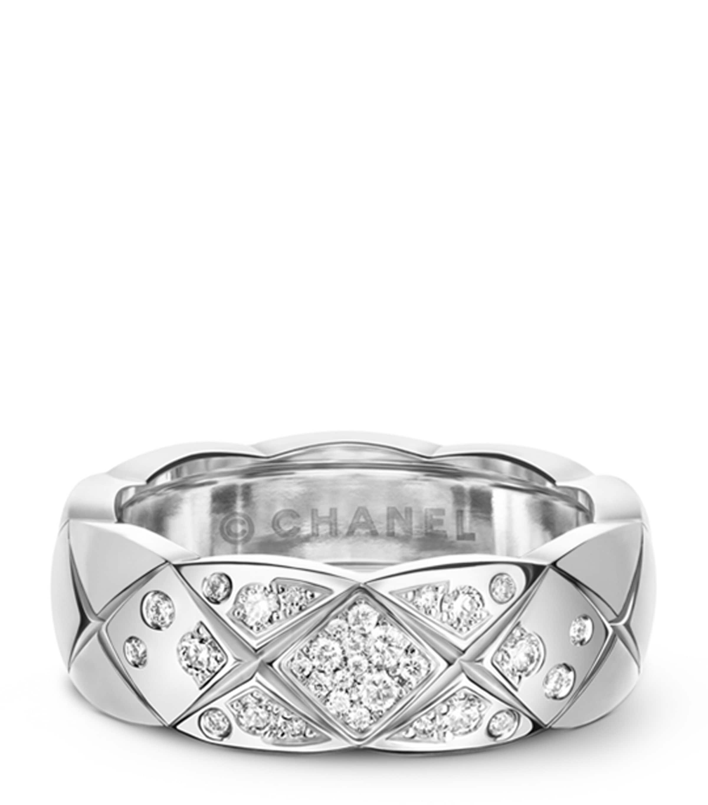 Small White Gold and Diamond Coco Crush Ring