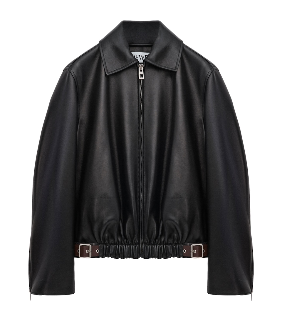 Leather Buckled Shirt Jacket
