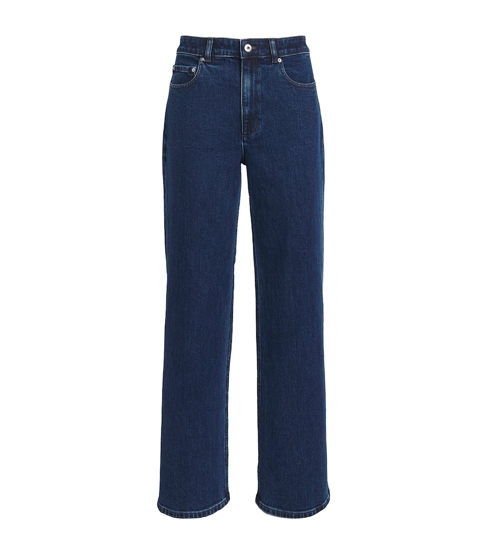 Theory Womens Straight Jeans Perfect Blue