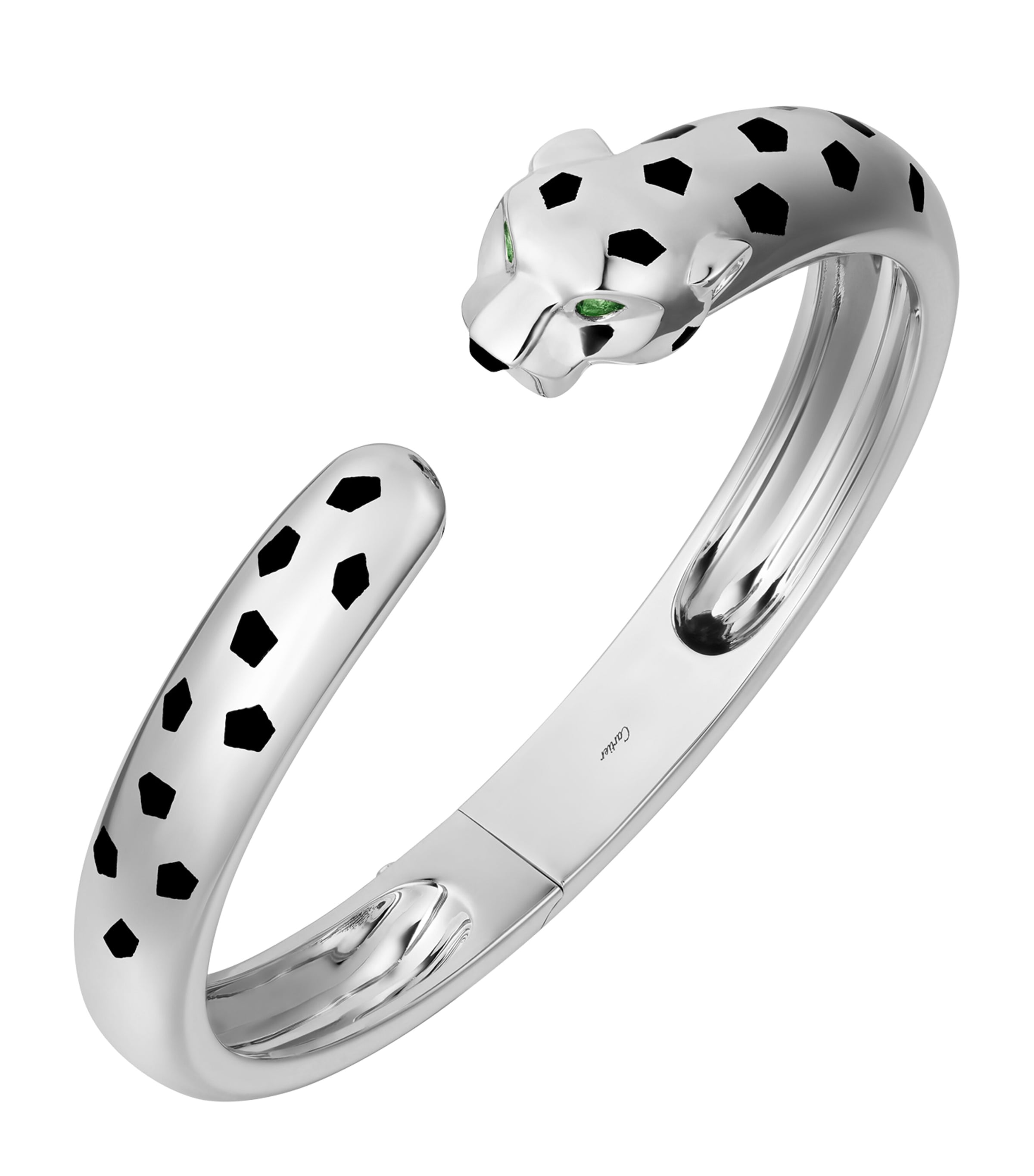 Medium White Gold, Tsavorite Garnet and Onyx Panthère de Cartier Bracelet