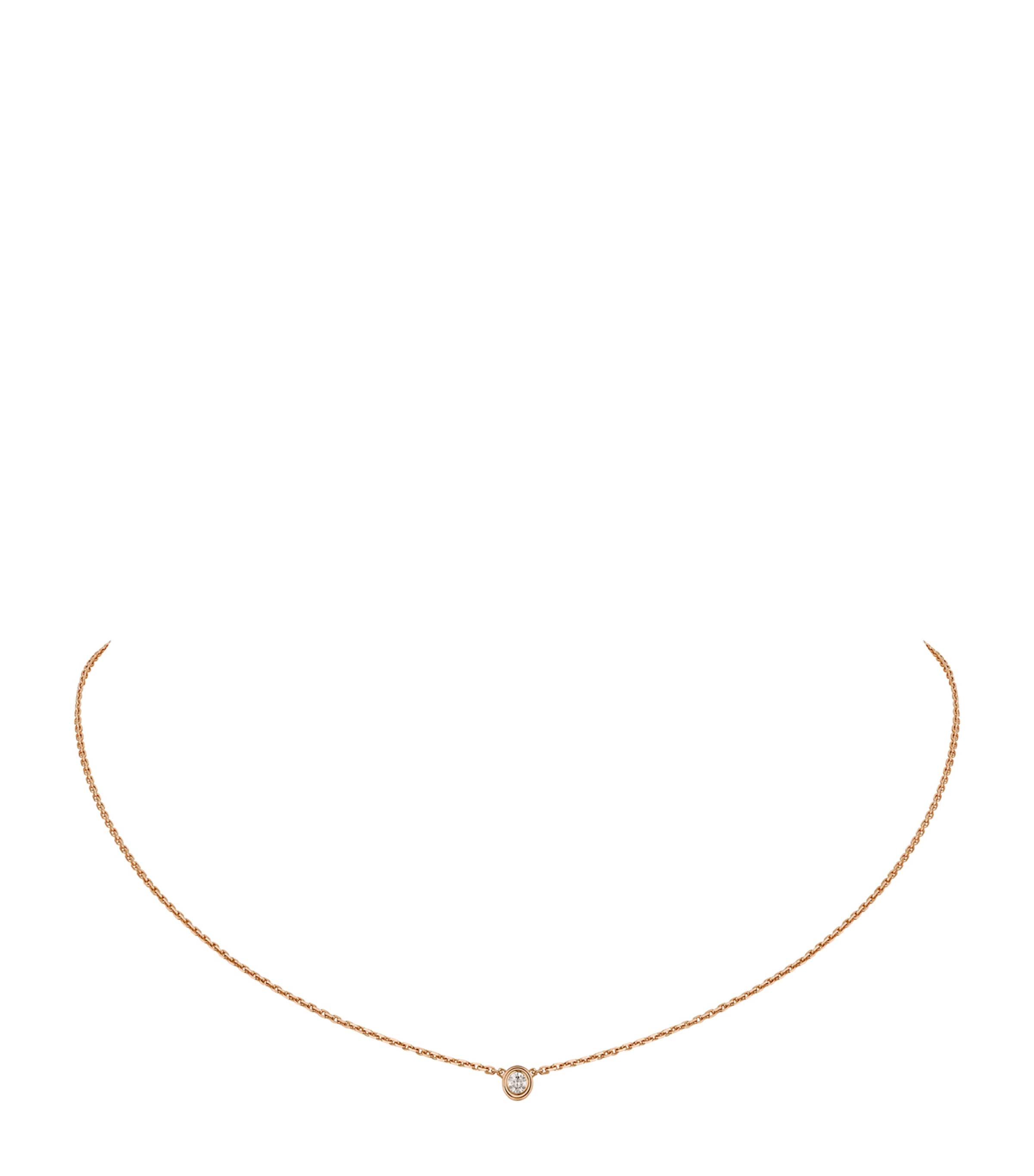 Cartier Extra-Small Rose Gold and Diamond Cartier d'Amour Necklace Rose Gold