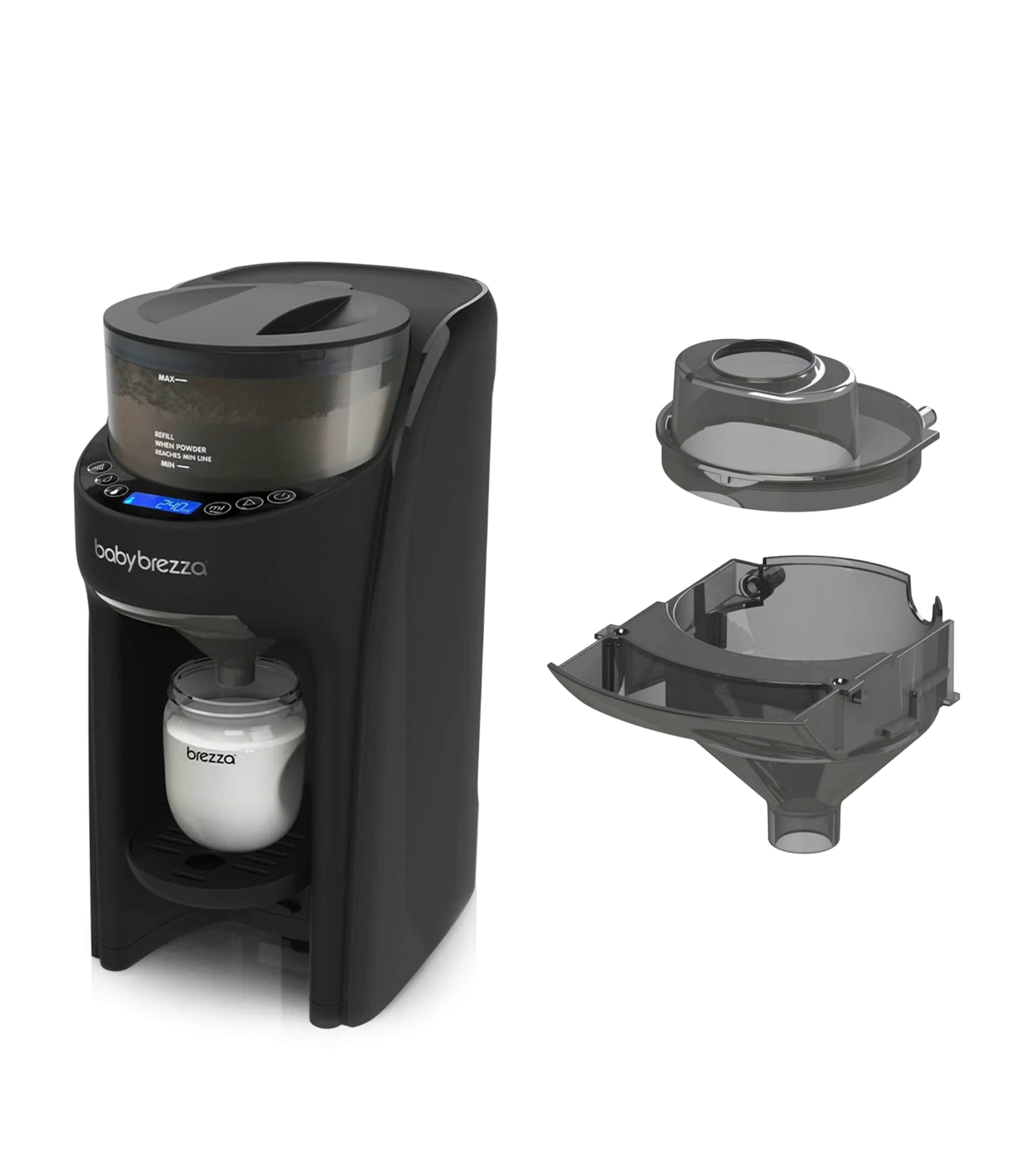 Baby Brezza Formula Pro Advanced and Funnel Set Black & White