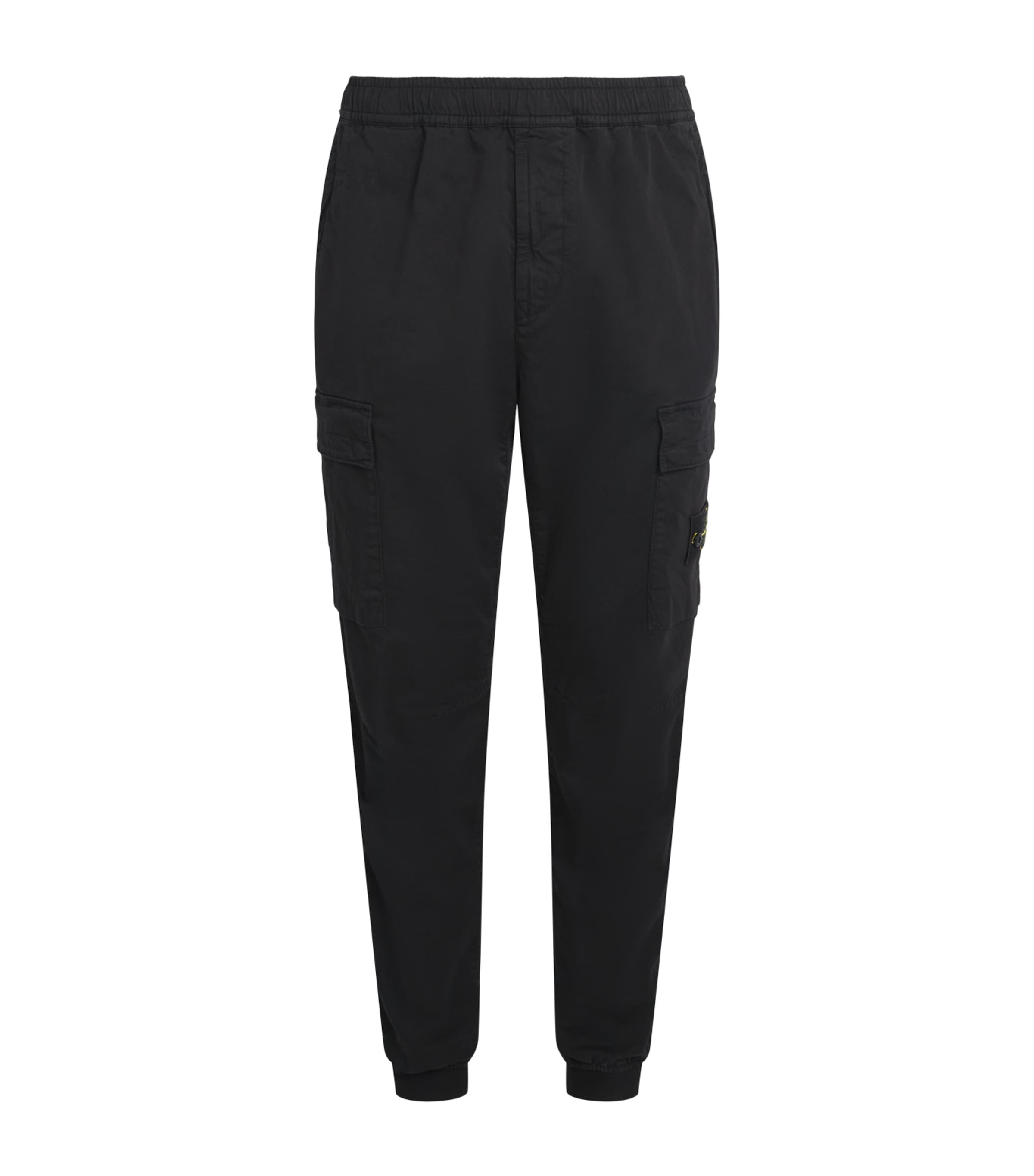 Stone Island Mens Stretch Cotton-Wool Cargo Trousers