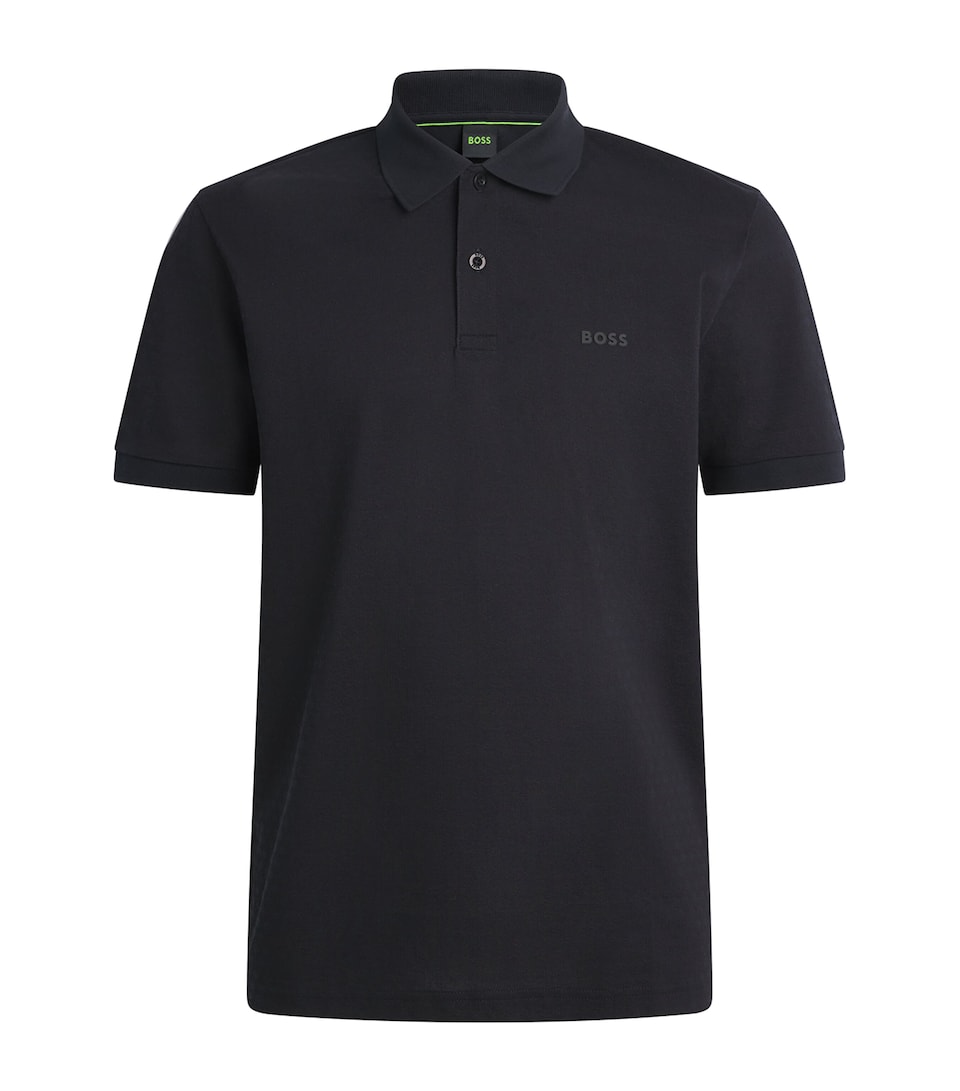 BOSS Mens Pima Cotton Logo Polo Shirt Dark