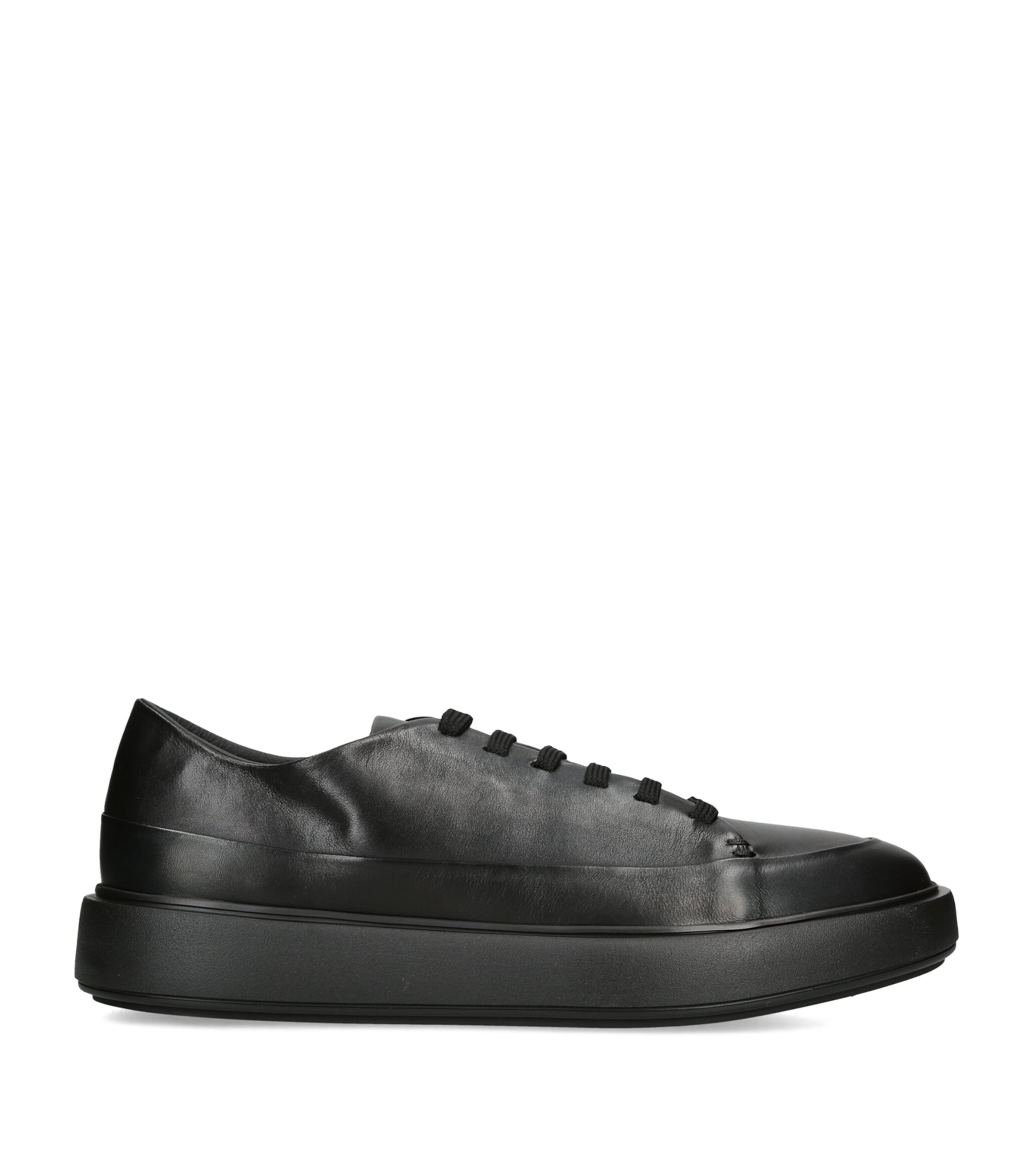 Officine Creative Leather Release Sneakers Black