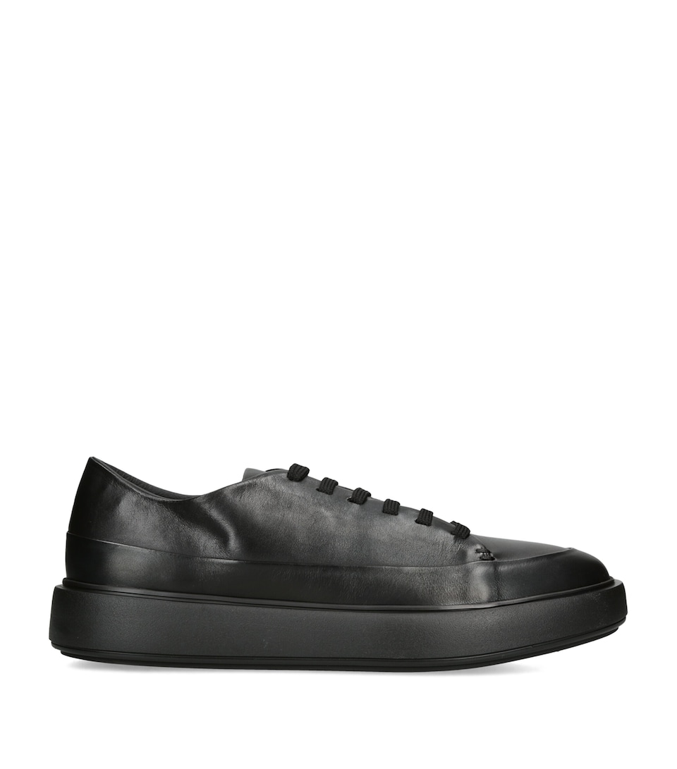 Officine Creative Leather Release Sneakers Black