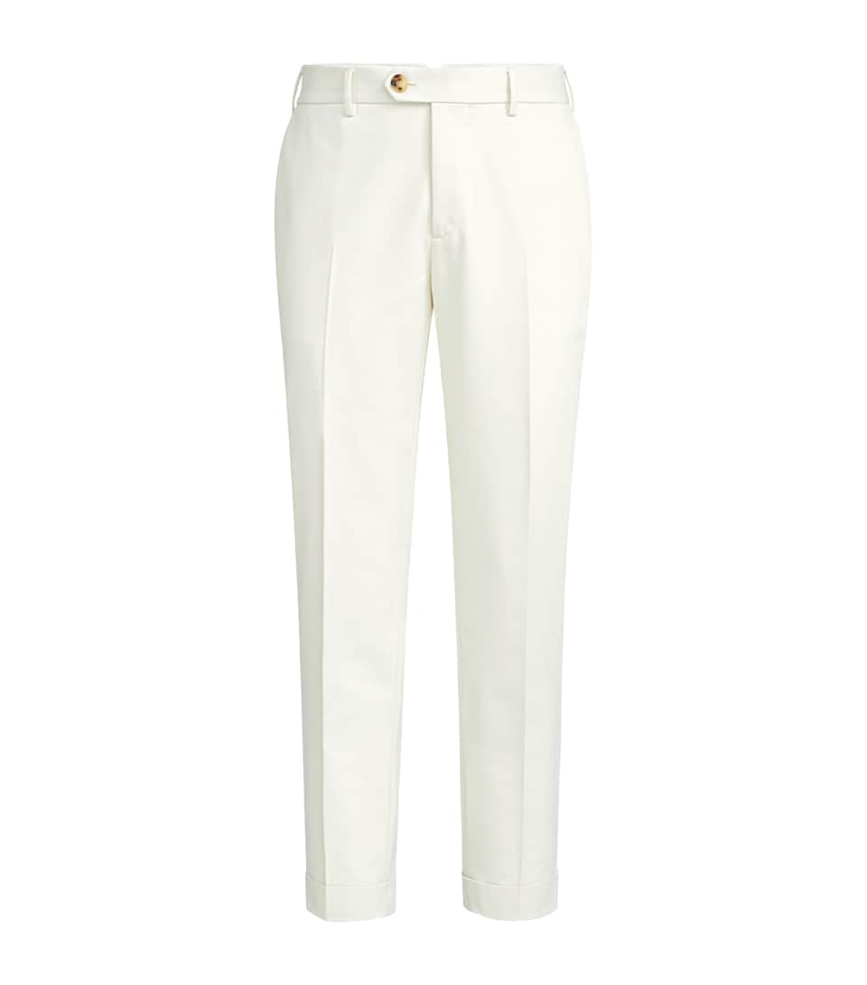 Brunello Cucinelli Mens Cotton-Virgin Wool Gabardine Trousers