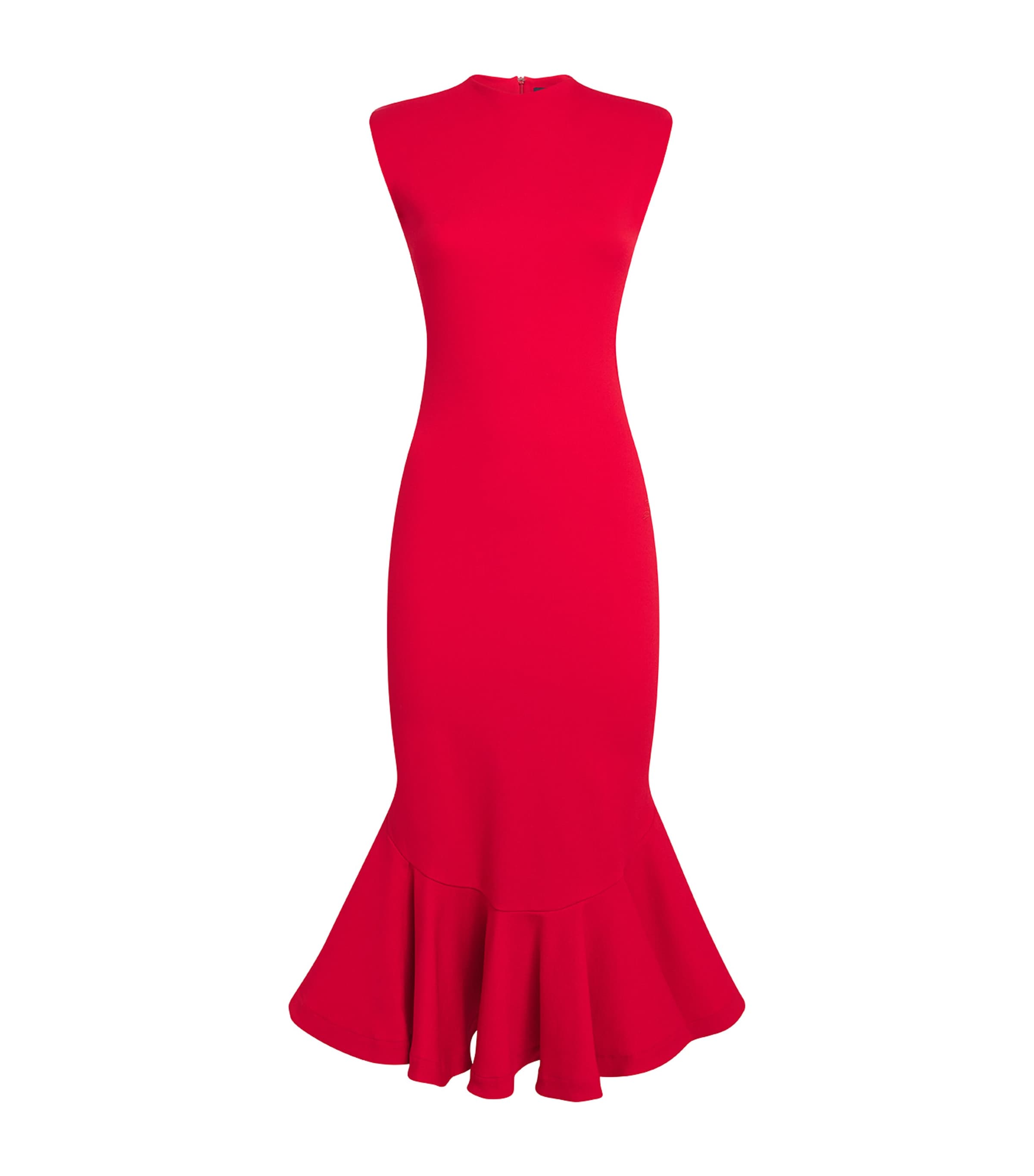 Jacquemus Womens Palmier Midi Dress Red