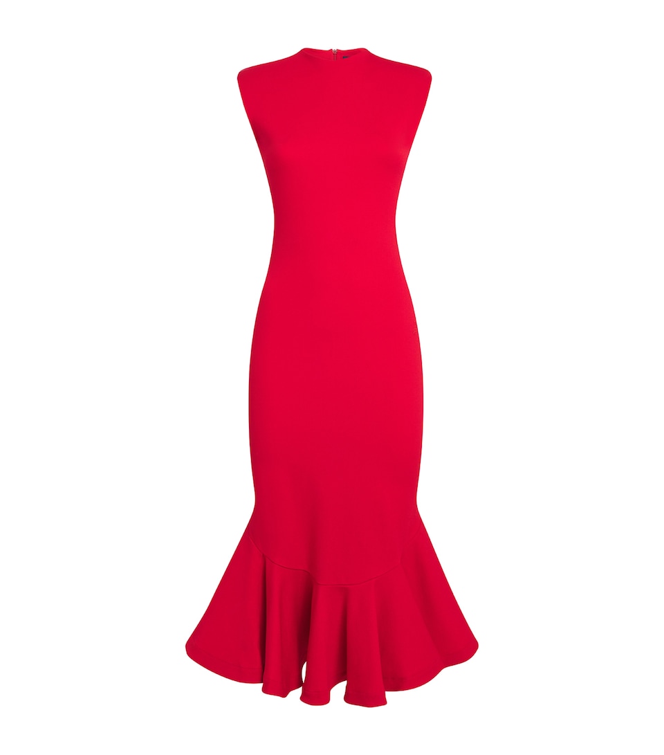 Jacquemus Womens Palmier Midi Dress Red