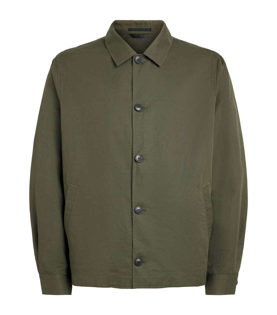 Sunspel Mens Cotton-Linen Field Jacket Gniz Deep