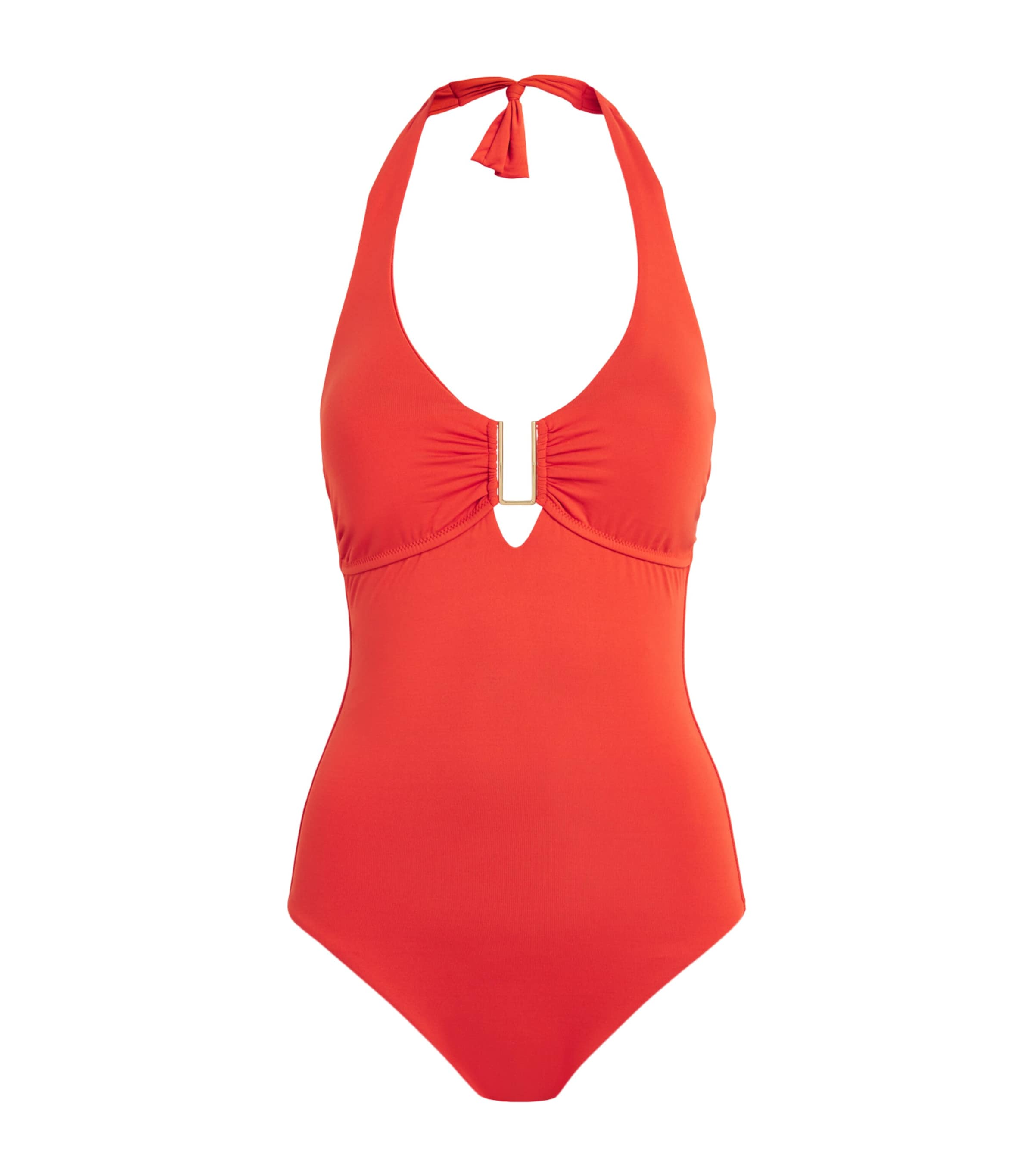 Melissa Odabash Womens Halterneck Tampa Swimsuit Cinnamon