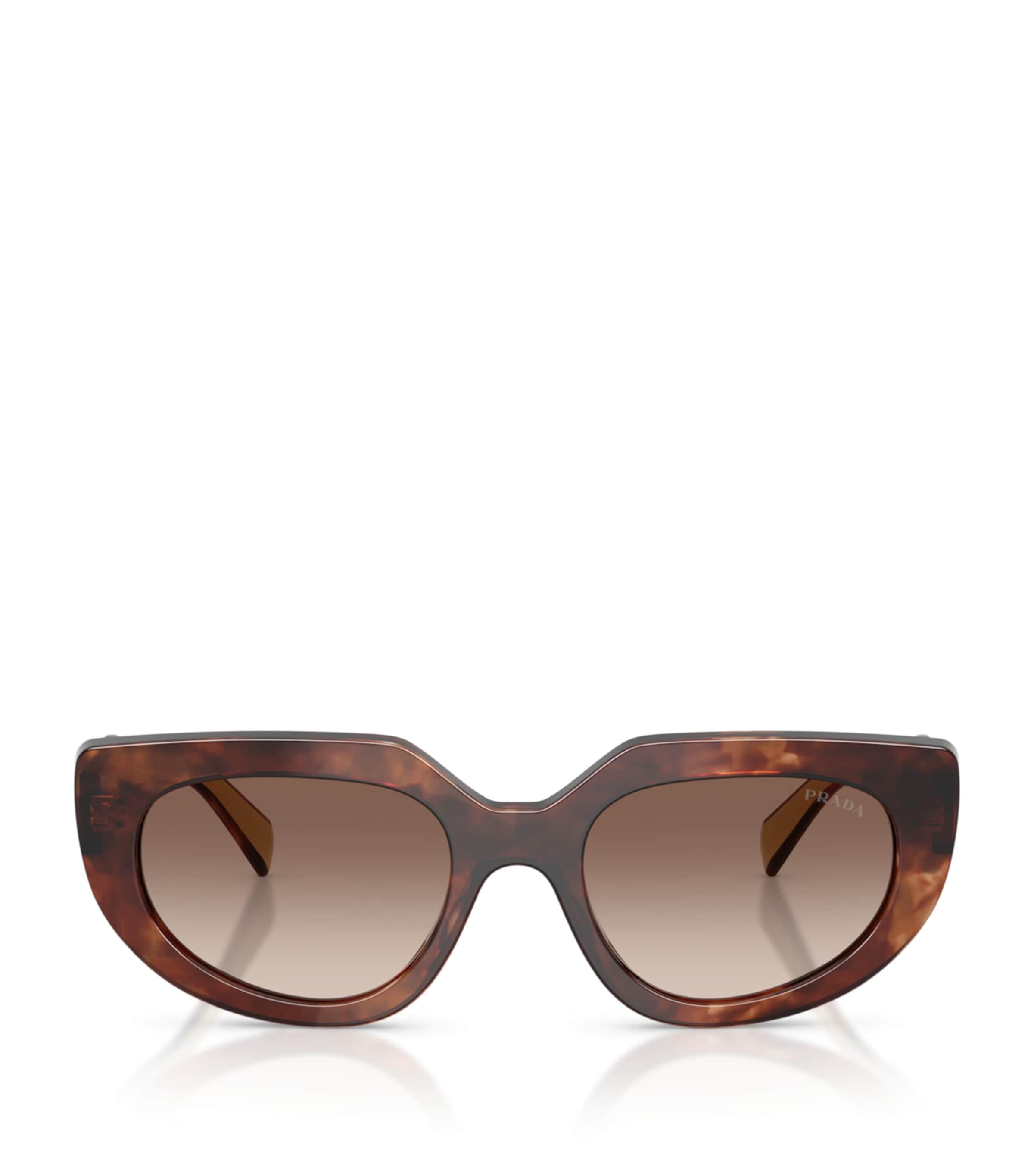 Prada PR D02S  Oval Sunglasses Brown