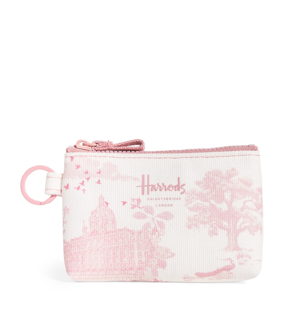 Harrods Toile Coin Purse Pink