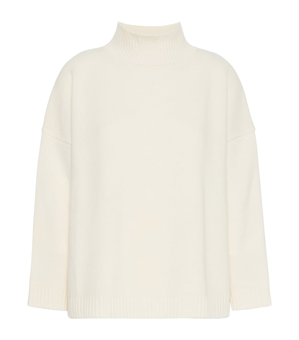 Weekend Max Mara Womens Virgin Wool High-Neck Sweater Ivory