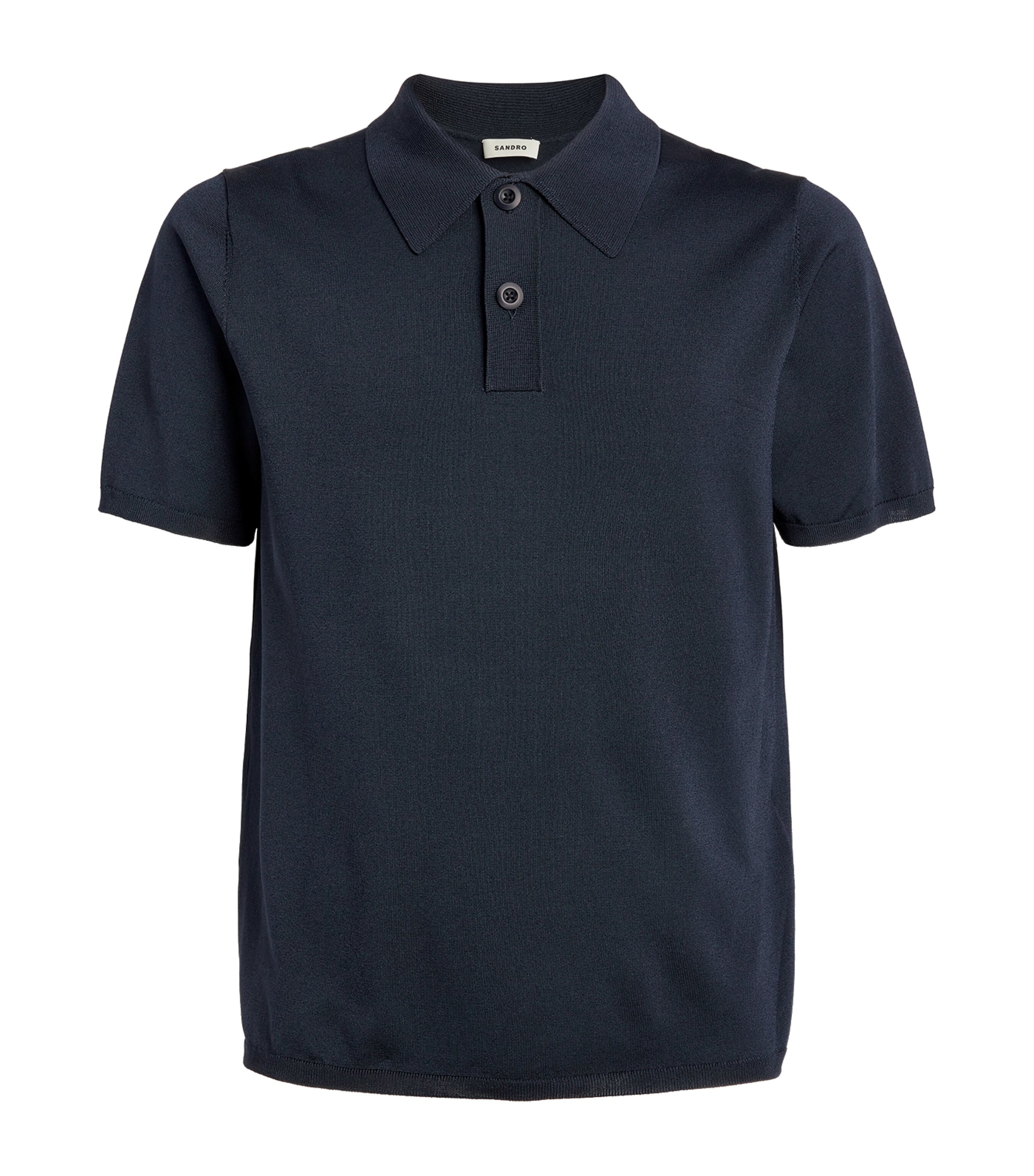 Sandro Paris Mens Polo Shirt Navy Blue