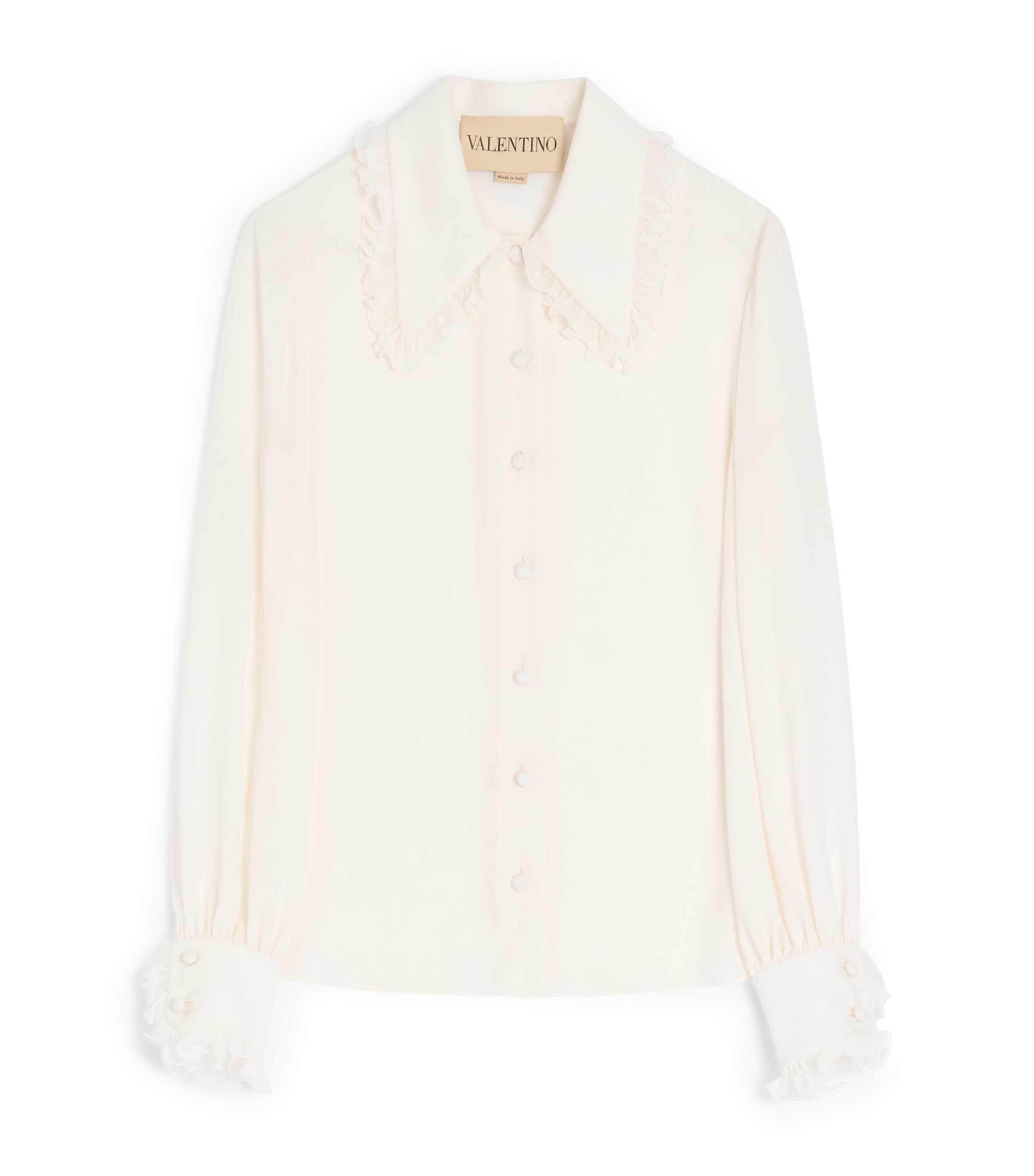 Valentino Womens Silk Frilled Shirt