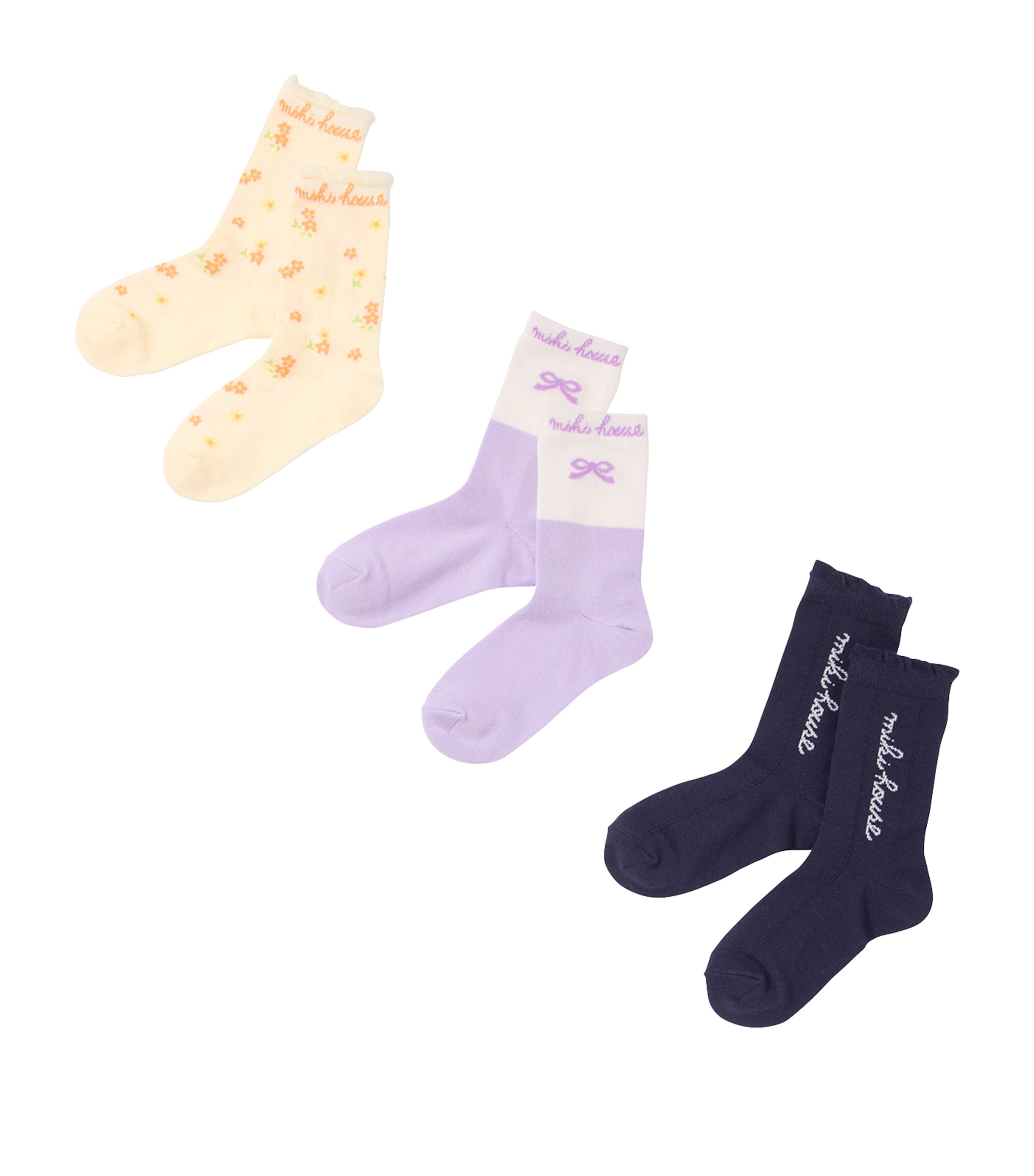 Miki House Patterned Socks (Pack of 3)