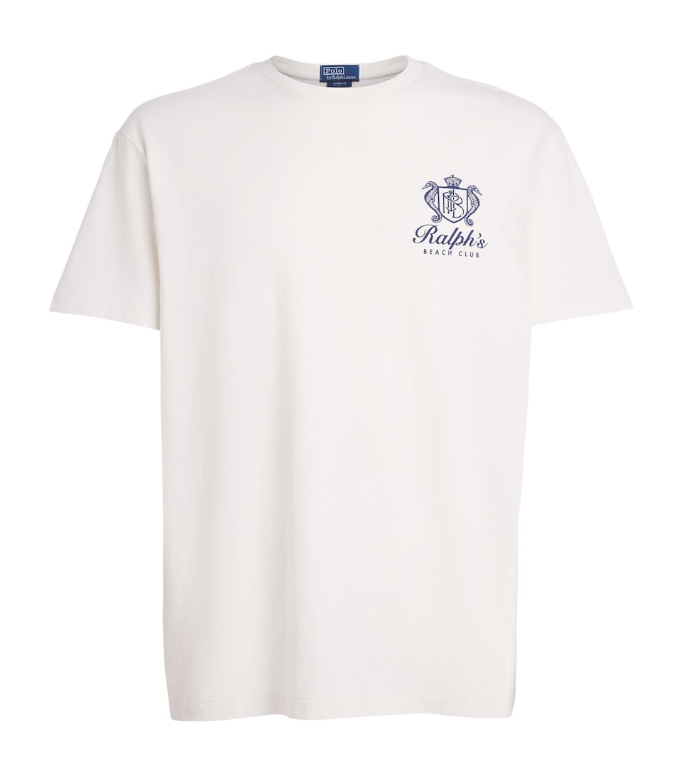 Polo Ralph Lauren Mens Cotton Ralph’s Beach Club T-Shirt Deckwash White